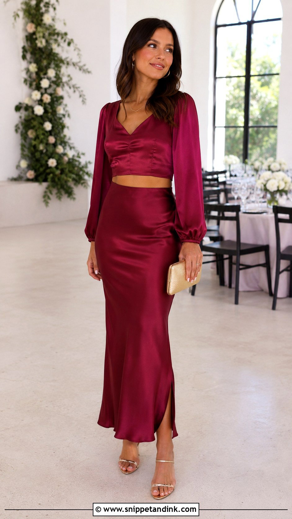 Two Piece Set Wedding Dinner Outfit - Snippet and Ink - 25 Wedding Dinner Outfit Ideas