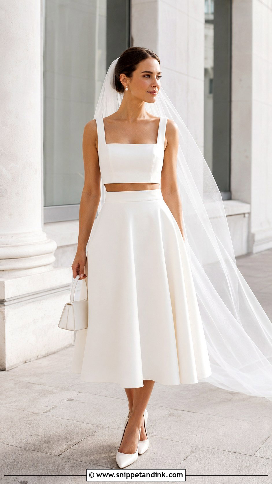 Two Piece Short Wedding Dress - Snippet and Ink - 20 Modern Short Wedding Dress Ideas