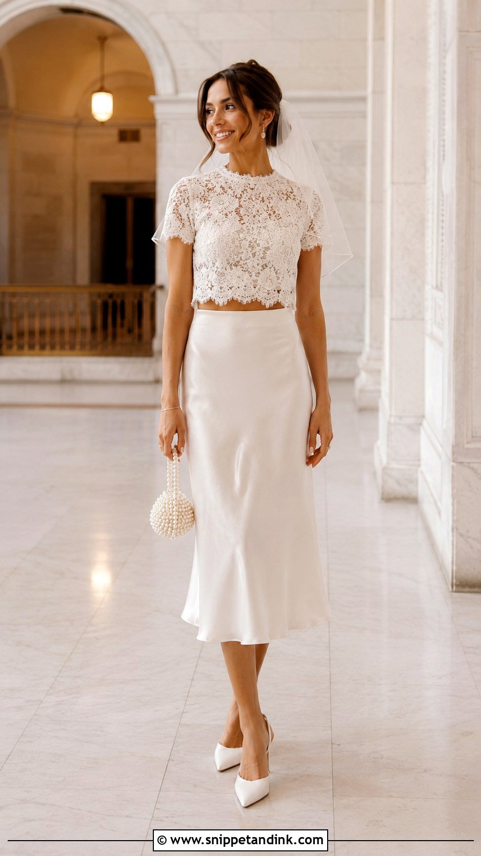 Two Piece Skirt Set Legal Wedding Bride Outfit - Snippet and Ink - 20 Legal Wedding Outfit Bride Ideas