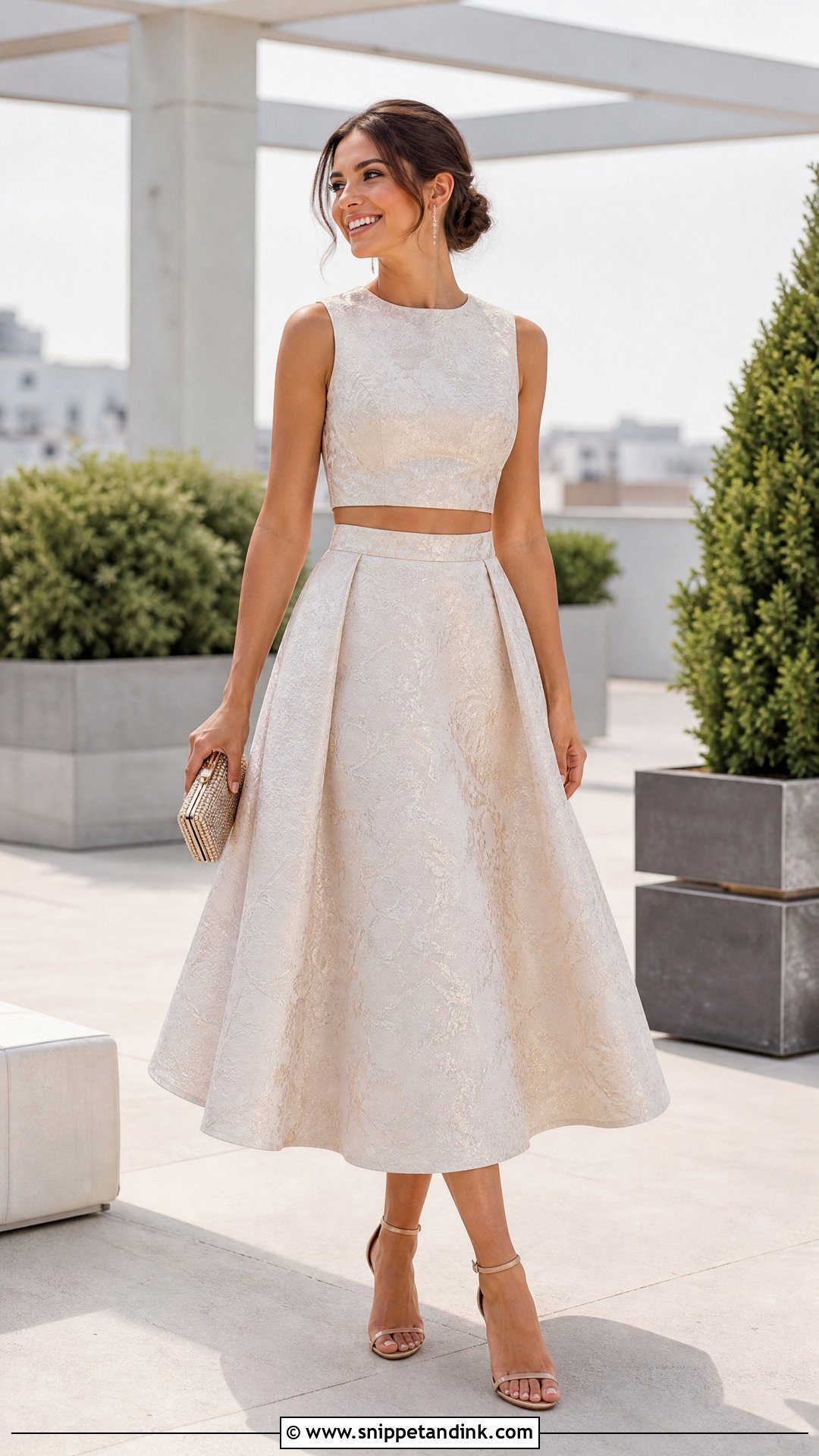 Two Piece Skirt Set Wedding Outfit - Snippet and Ink - 25 Clothes for Wedding Ideas