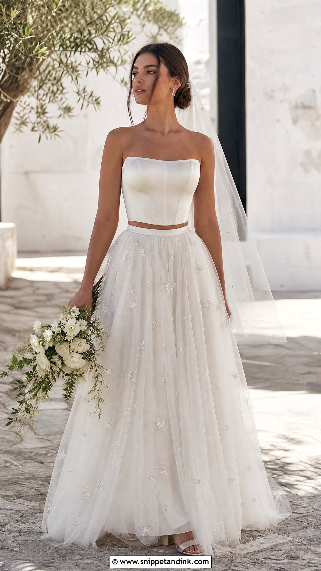 Two Piece Star Wedding Dress - Snippet and Ink - 20 Wedding Dress with Stars Ideas
