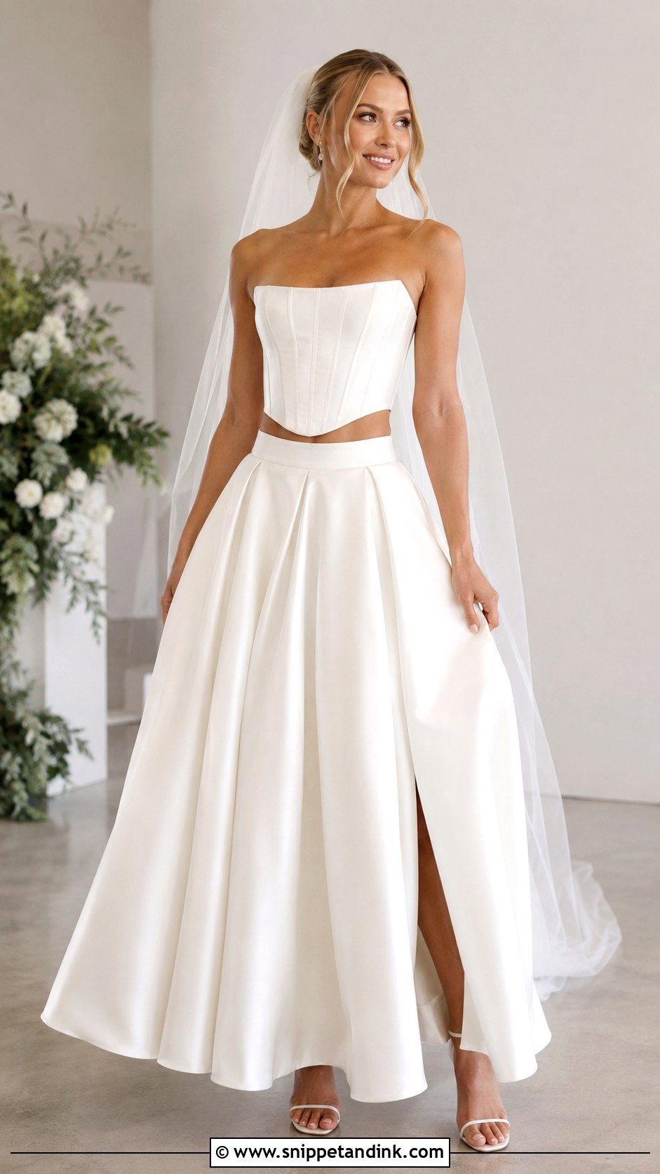 Two Piece Structured Wedding Dress - Snippet and Ink - 25 Structured Wedding Dress Ideas