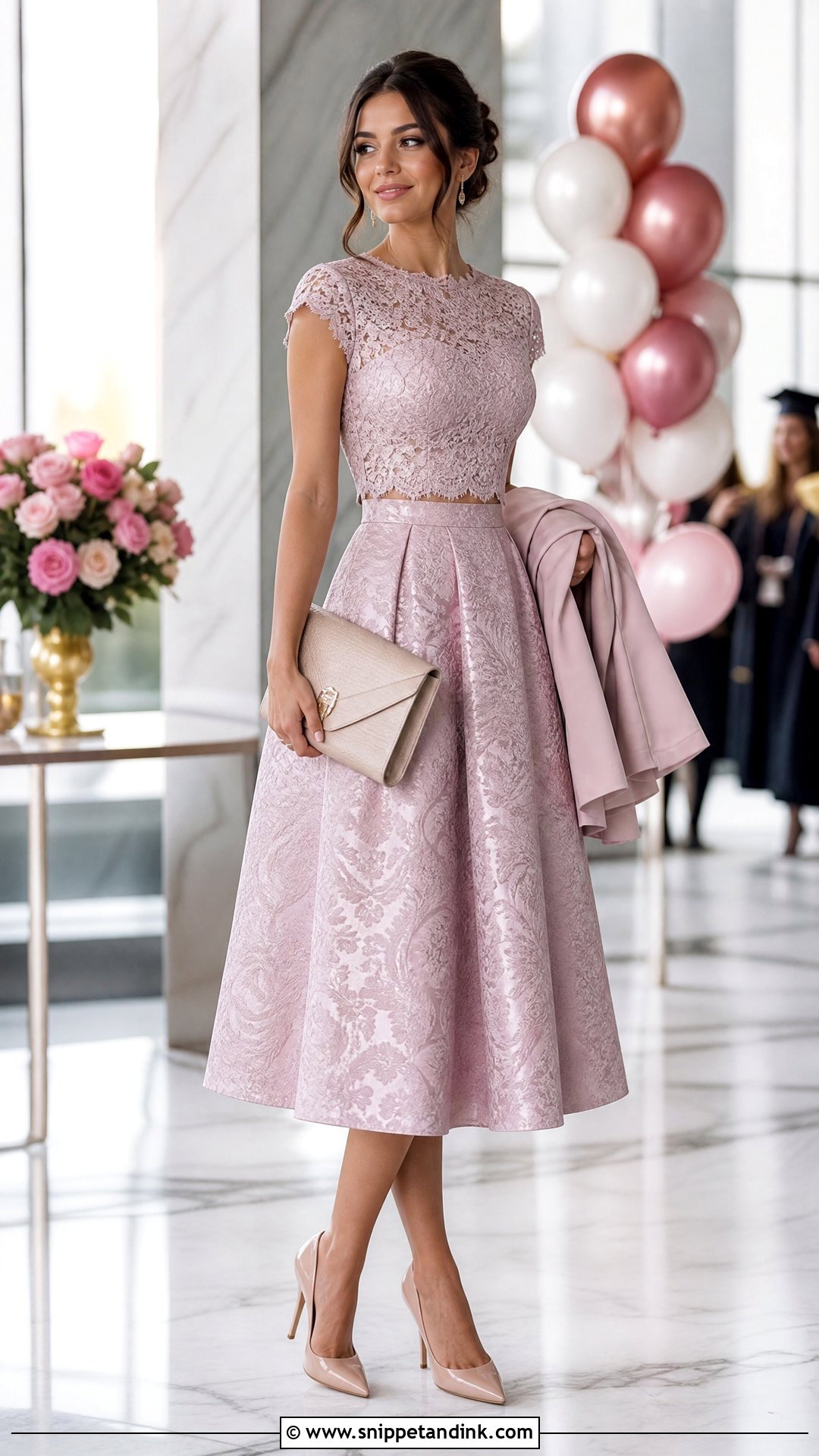 Two Piece Tea Length Gown Set - Snippet and Ink - 20 Tea Length Gown Ideas