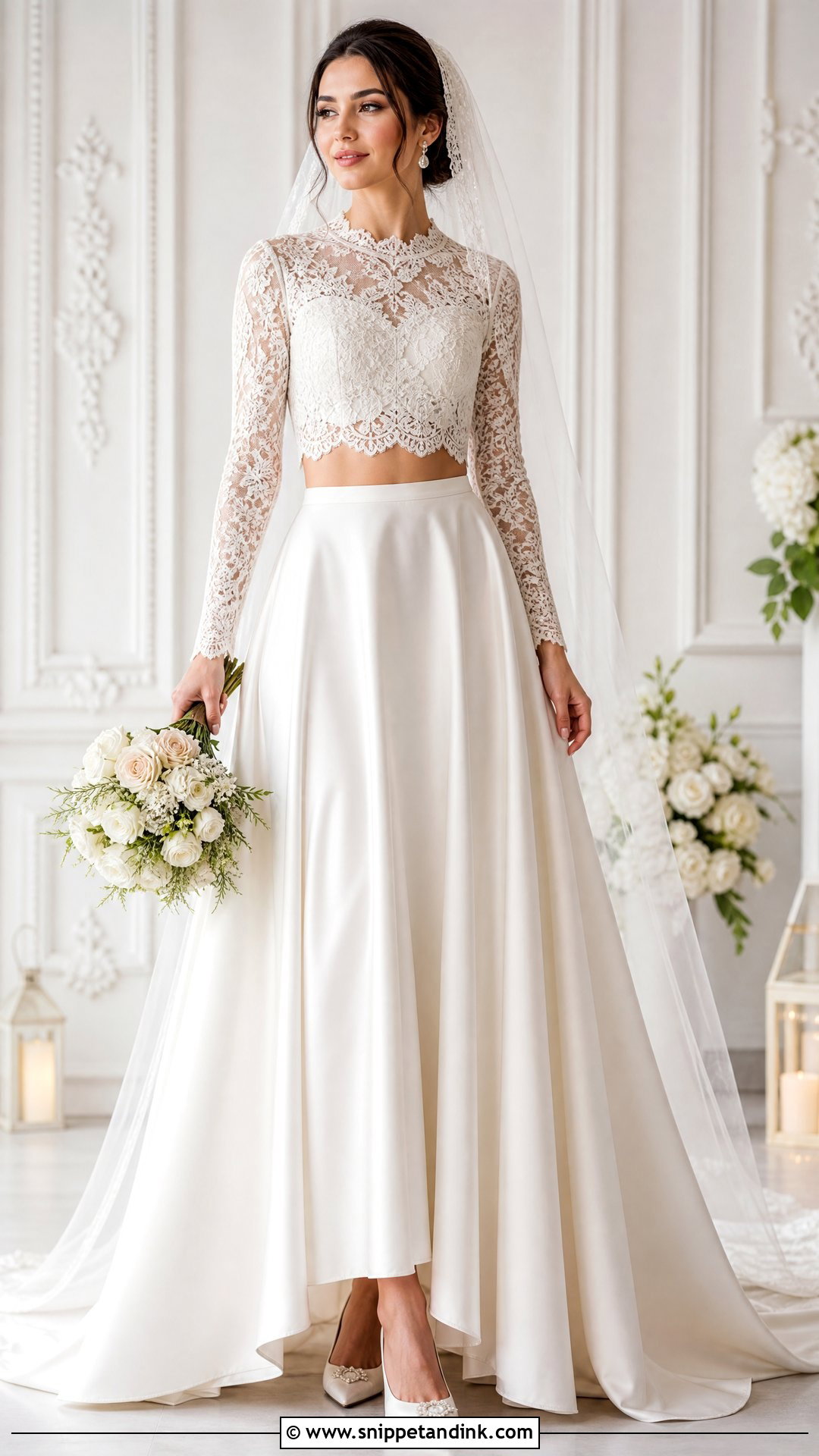 Two Piece Turkish Bridal Dress - Snippet and Ink - 25 Turkish Bridal Dresses