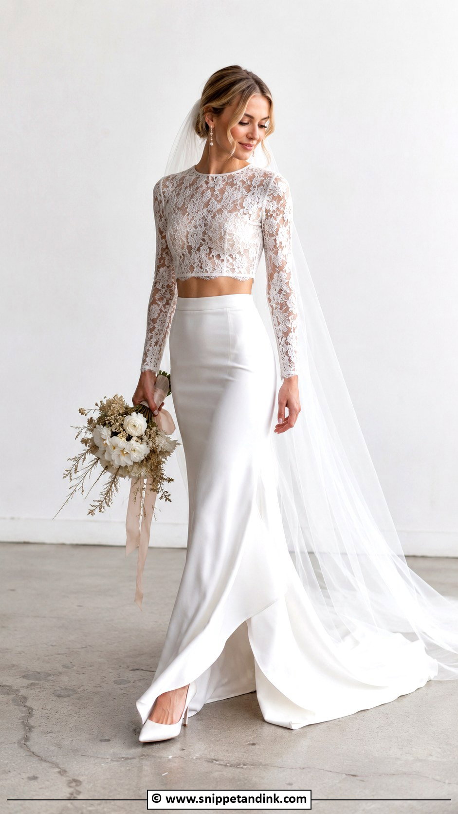 Two Piece Wedding Dress - Snippet and Ink - 30 Cute Wedding Dress Ideas