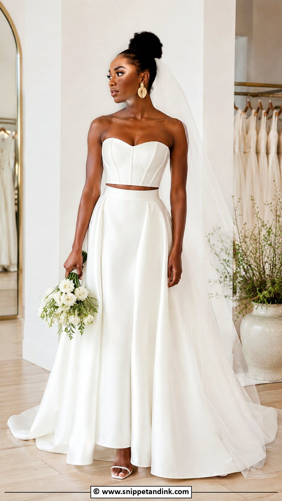 Two Piece Wedding Dress - Snippet and Ink - 30 Dream Wedding Dresses Black Women