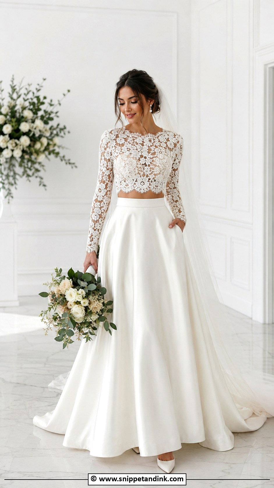 Two Piece Wedding Dress - Snippet and Ink - 30 Dream Wedding Ideas Dresses