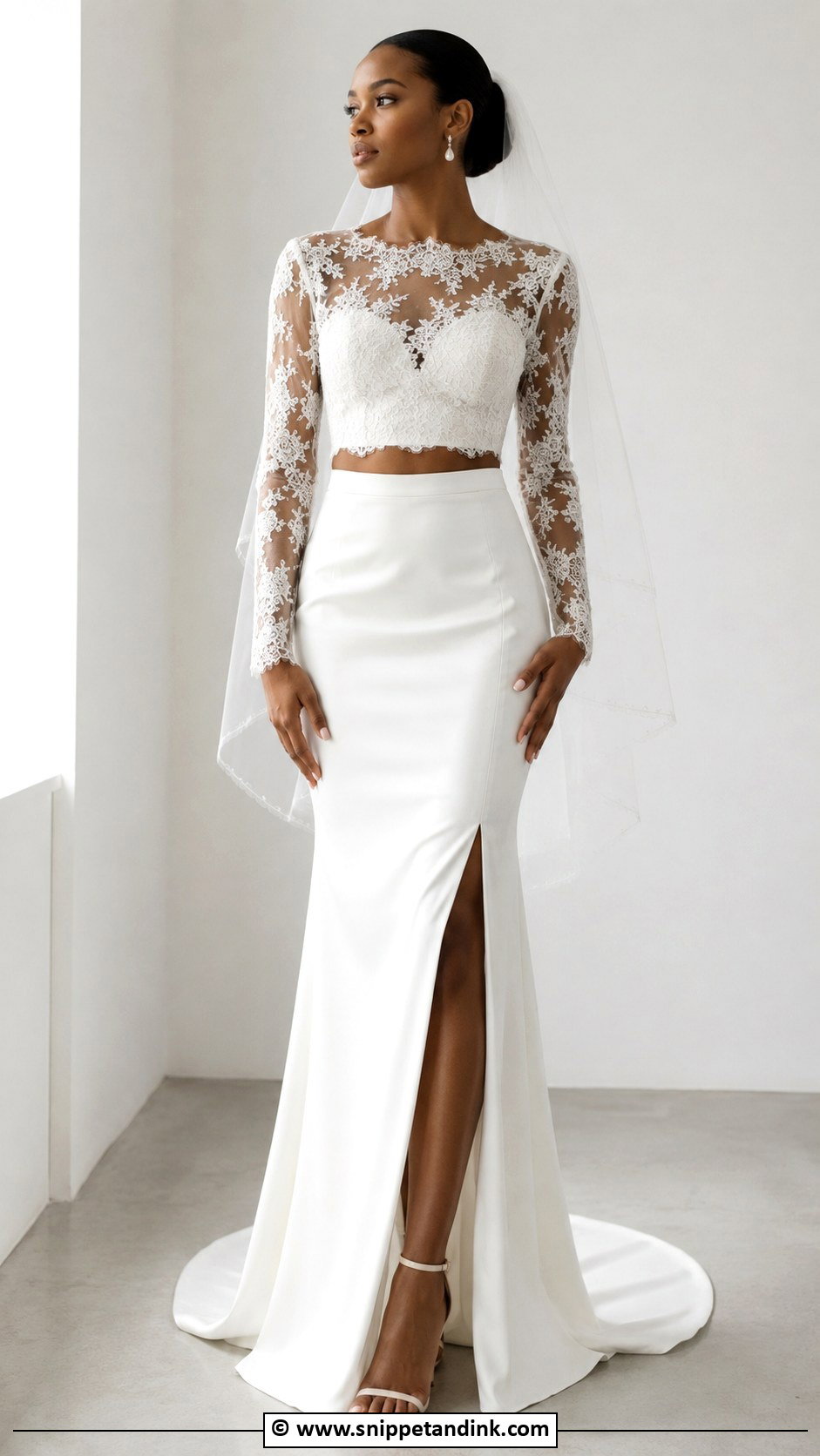 Two Piece Wedding Dress - Snippet and Ink - 30 Wedding Dresses Black Women