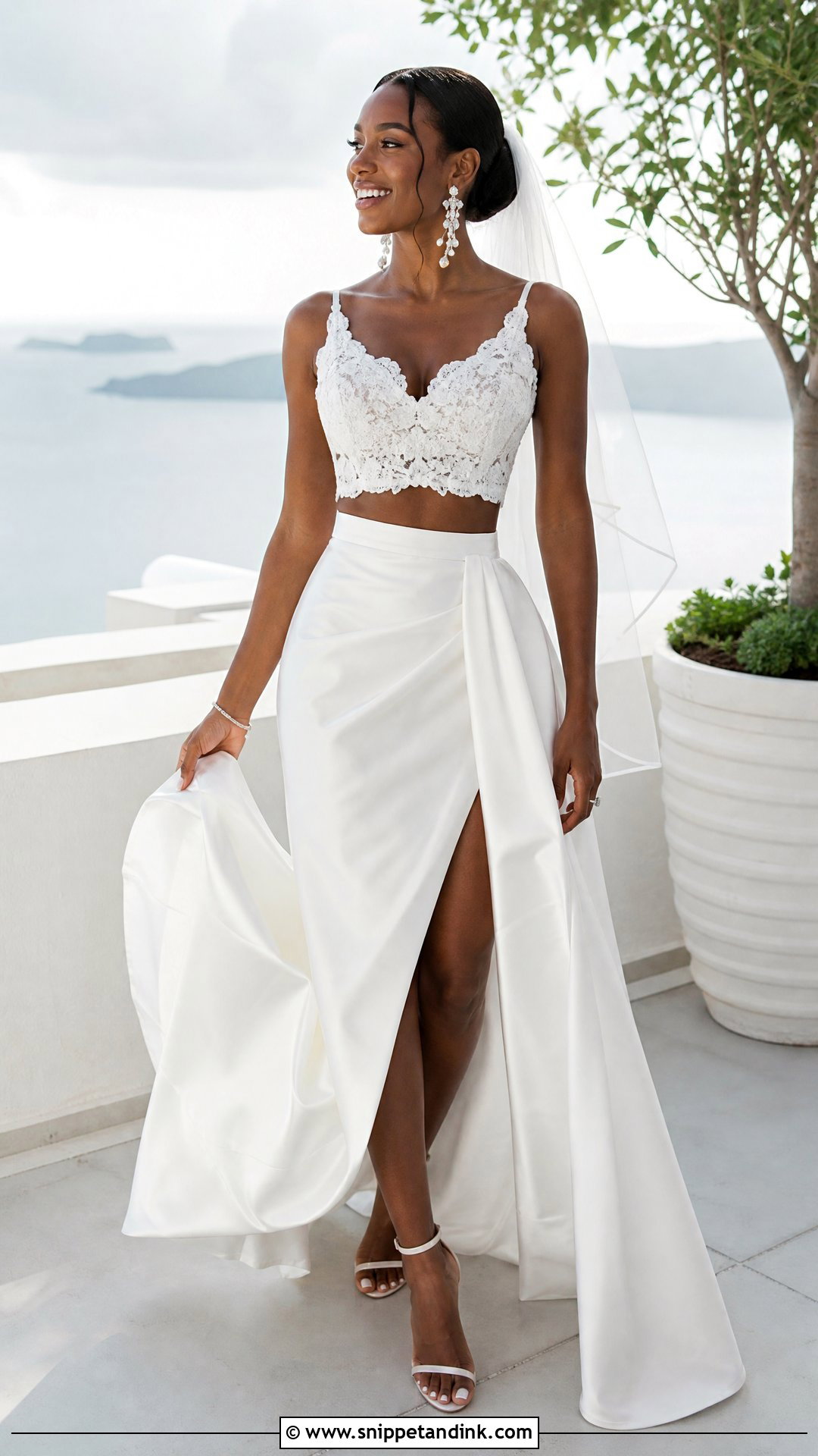 Two Piece Wedding Dress - Snippet and Ink - 25 Black People Wedding Dresses