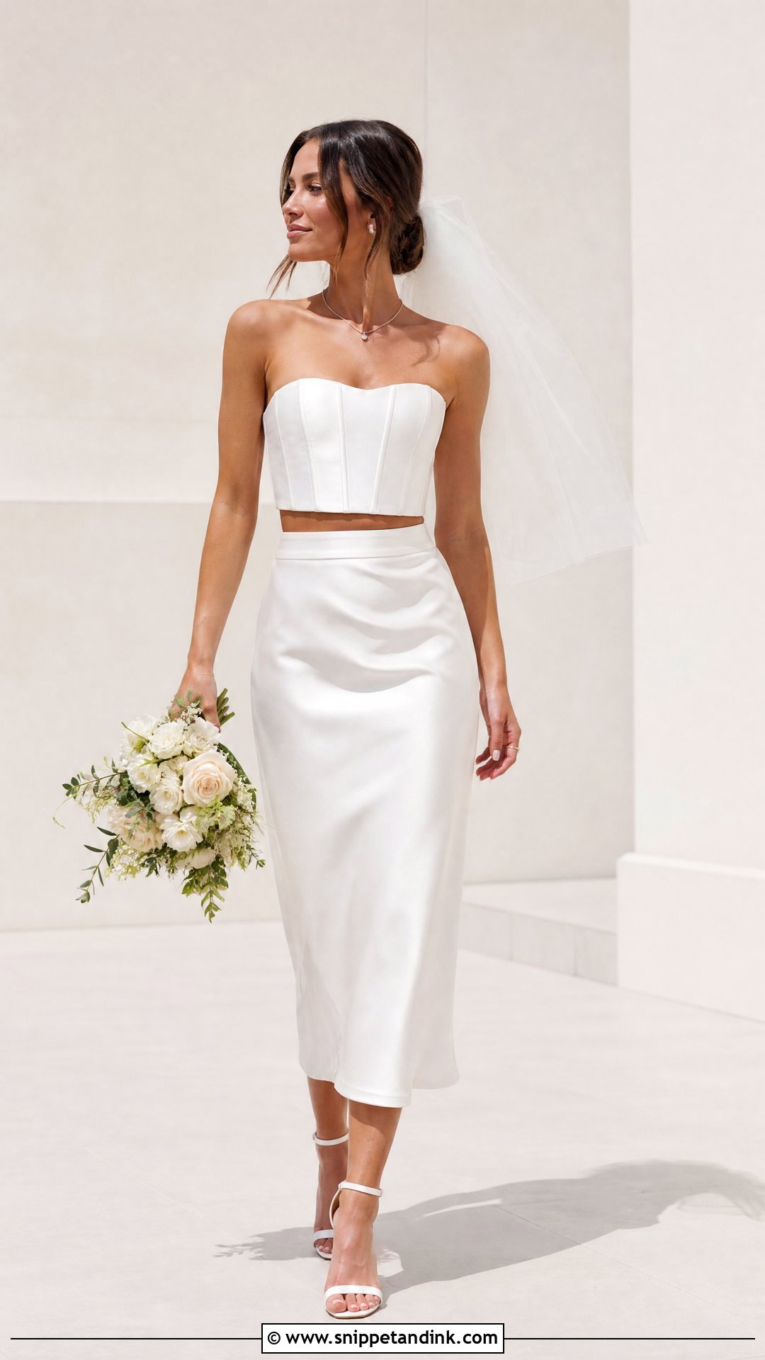 Two Piece Wedding Dress - Snippet and Ink - 25 Las Vegas Wedding Dresses