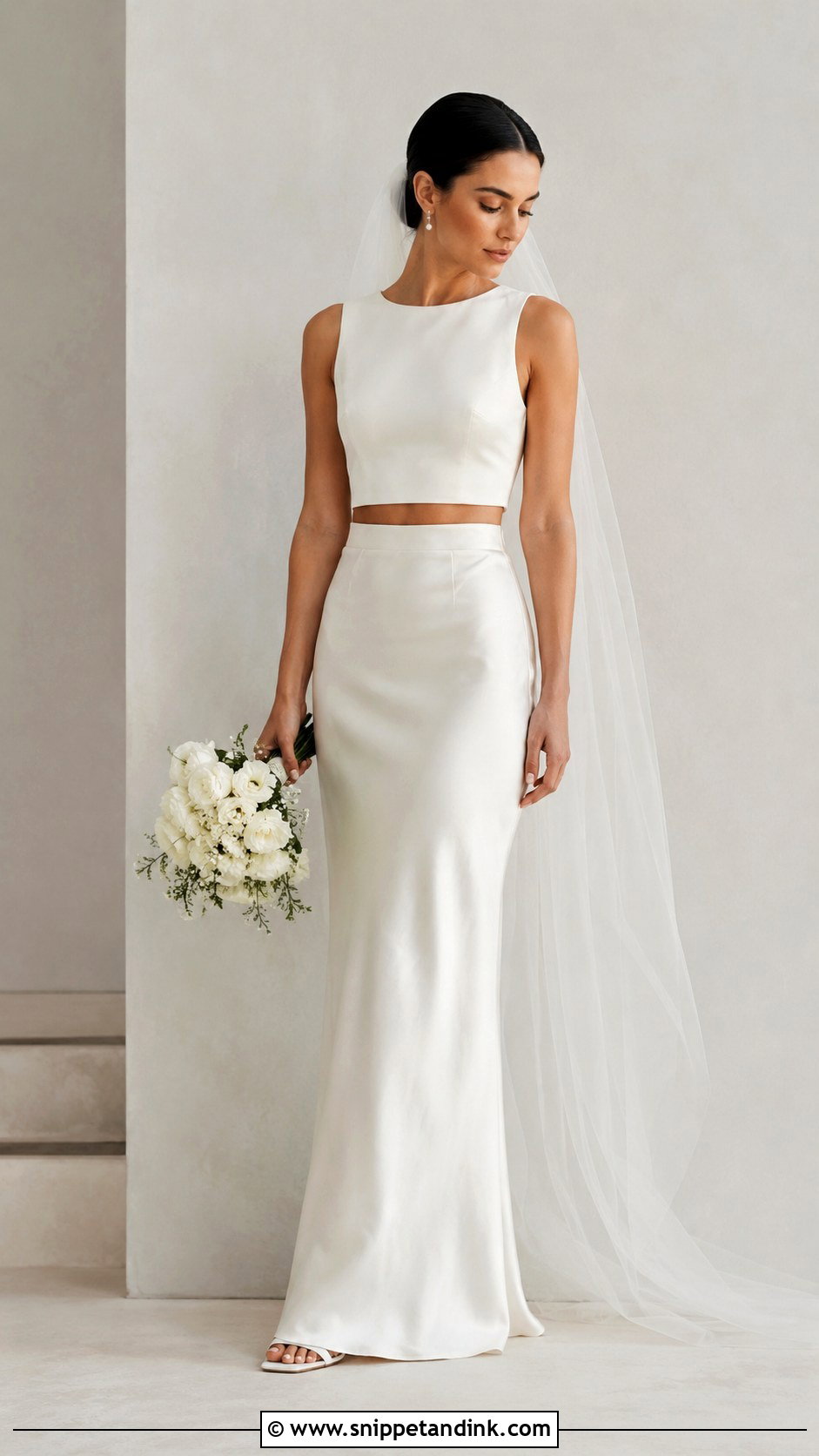 Two Piece Wedding Dress - Snippet and Ink - 30 Sleek Wedding Dress Ideas