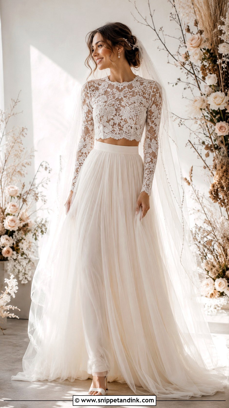 Two Piece Wedding Dress - Snippet and Ink - 30 Wedding Dress Design Ideas