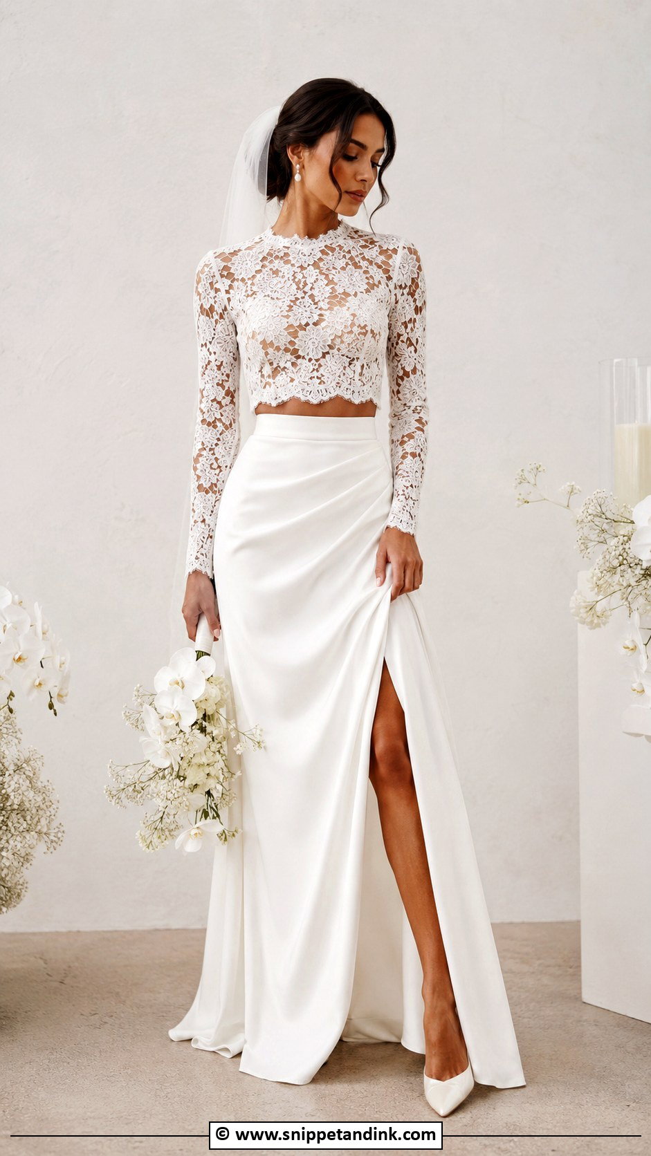 Two Piece Wedding Dress - Snippet and Ink - 25 Trendy Wedding Dresses