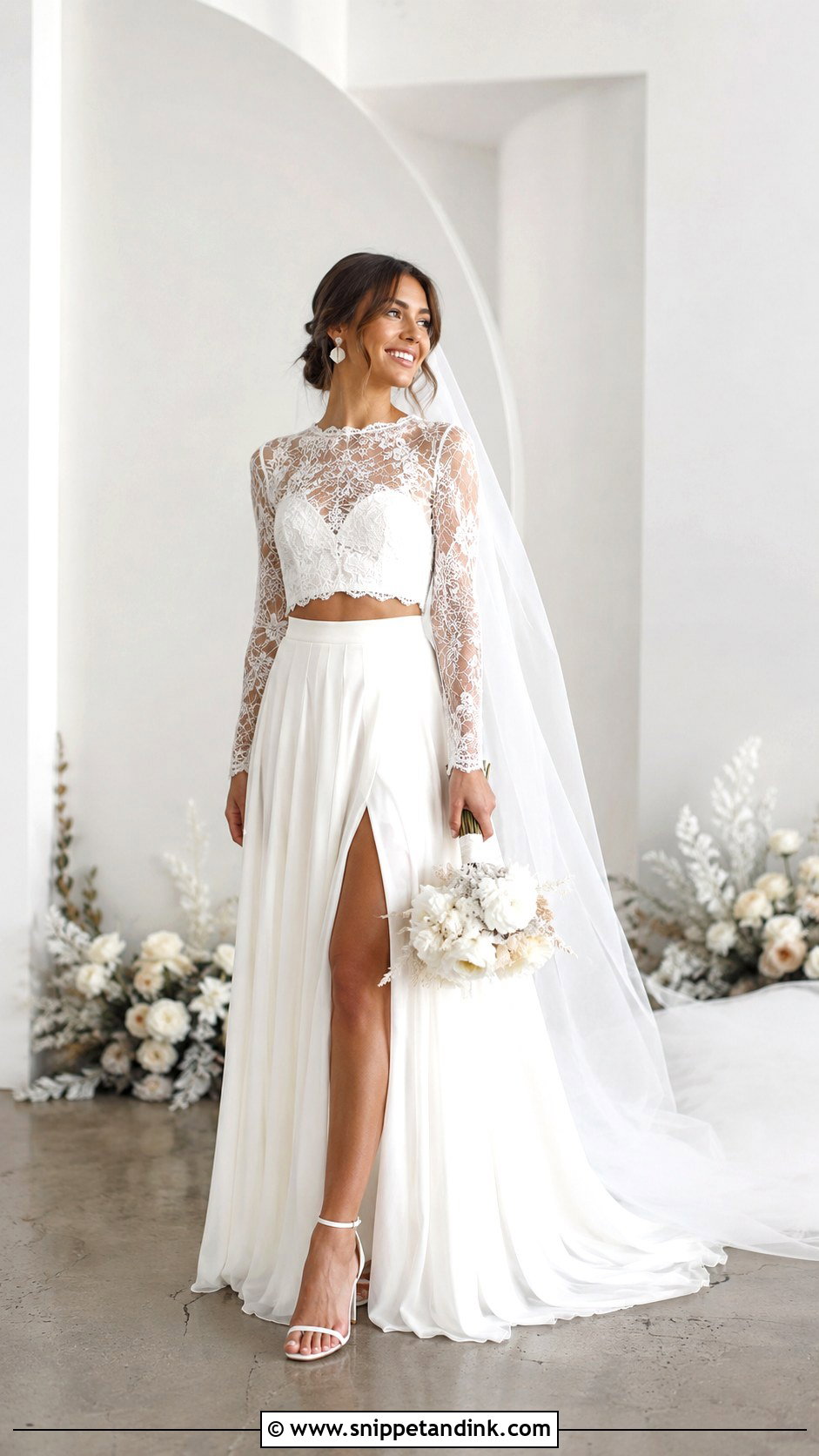 Two Piece Wedding Dress - Snippet and Ink - 25 Most Beautiful Wedding Dresses