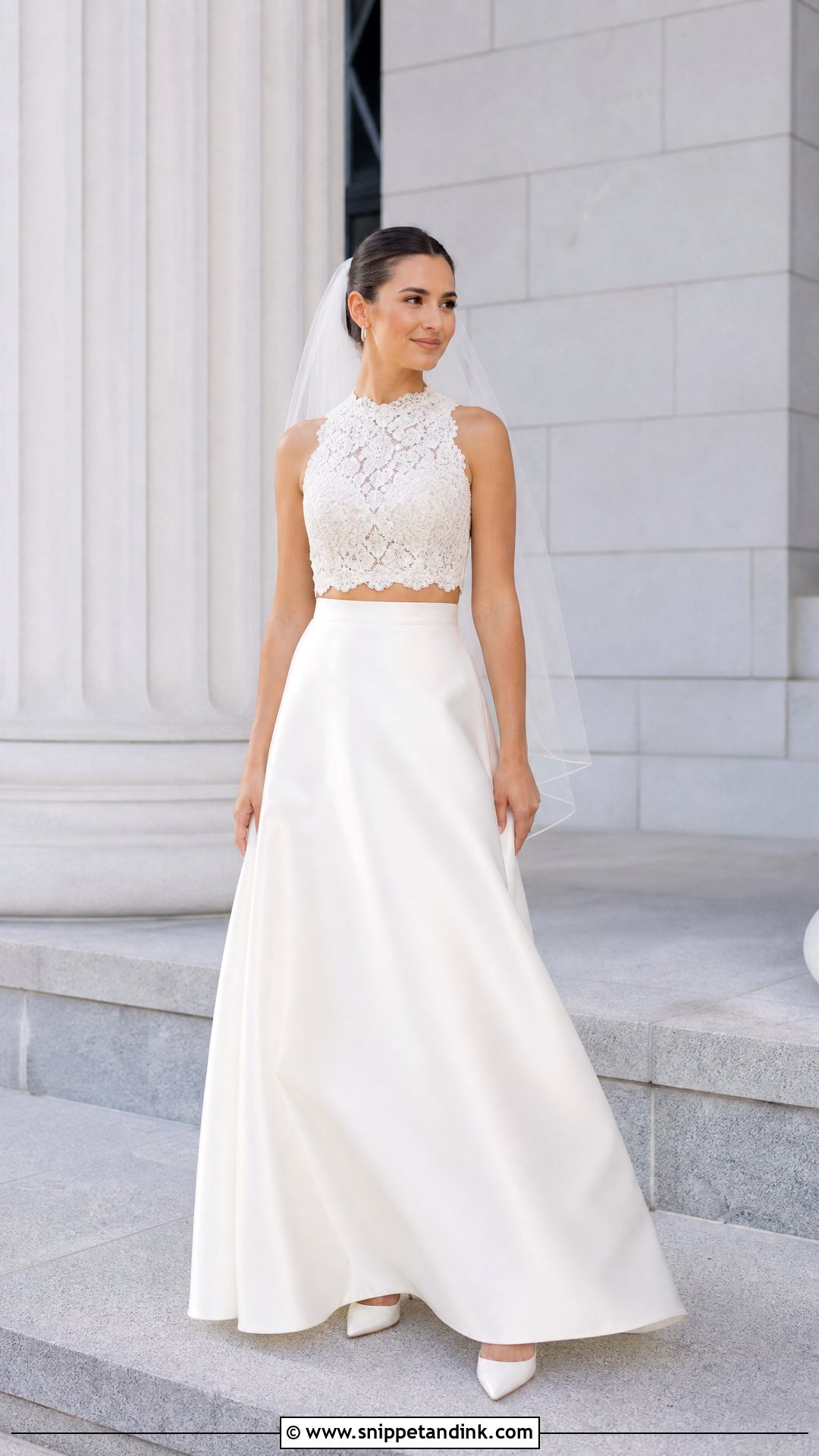 Two Piece Wedding Dress - Snippet and Ink - 25 Revealing Wedding Dress Ideas