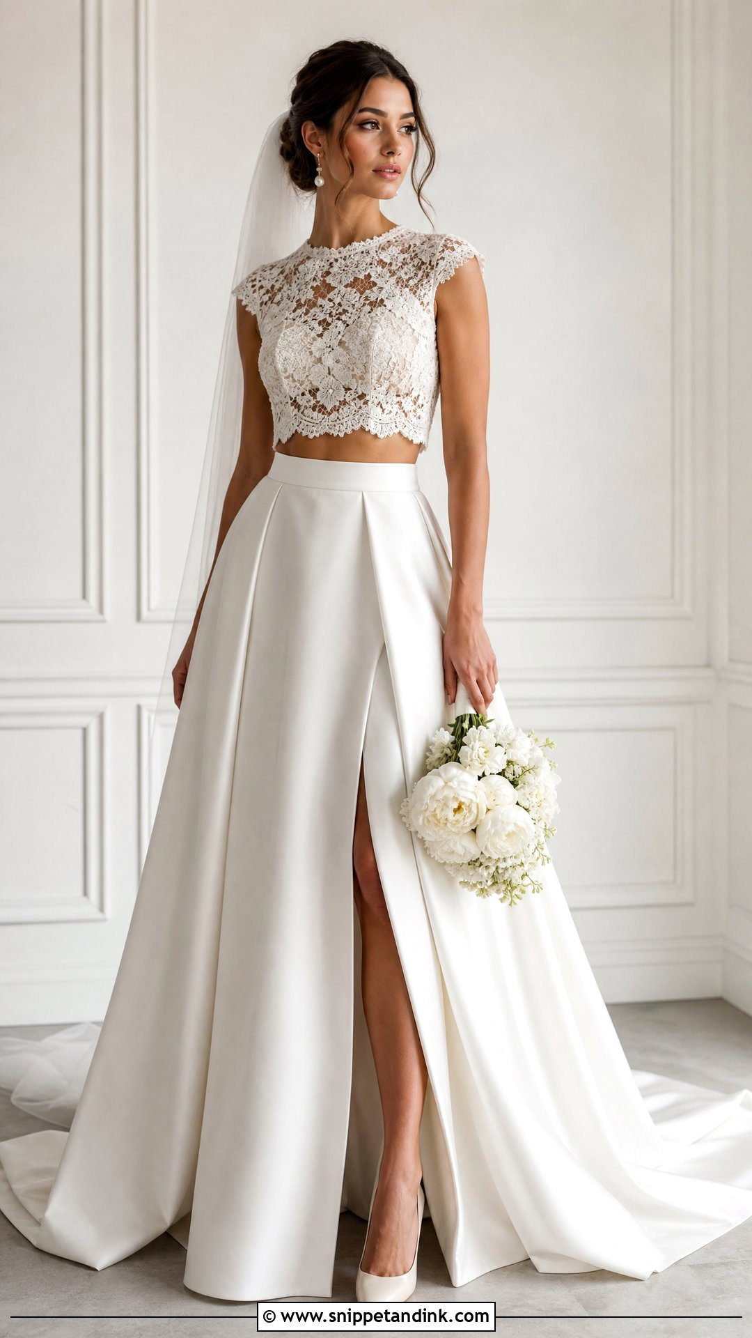 Two Piece Wedding Dress - Snippet and Ink - 25 Romantic Classy Elegant Wedding Dress Ideas