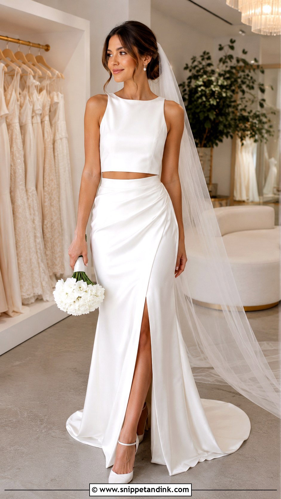 Two Piece Wedding Dress - Snippet and Ink - 25 Yes to the Dress Ideas