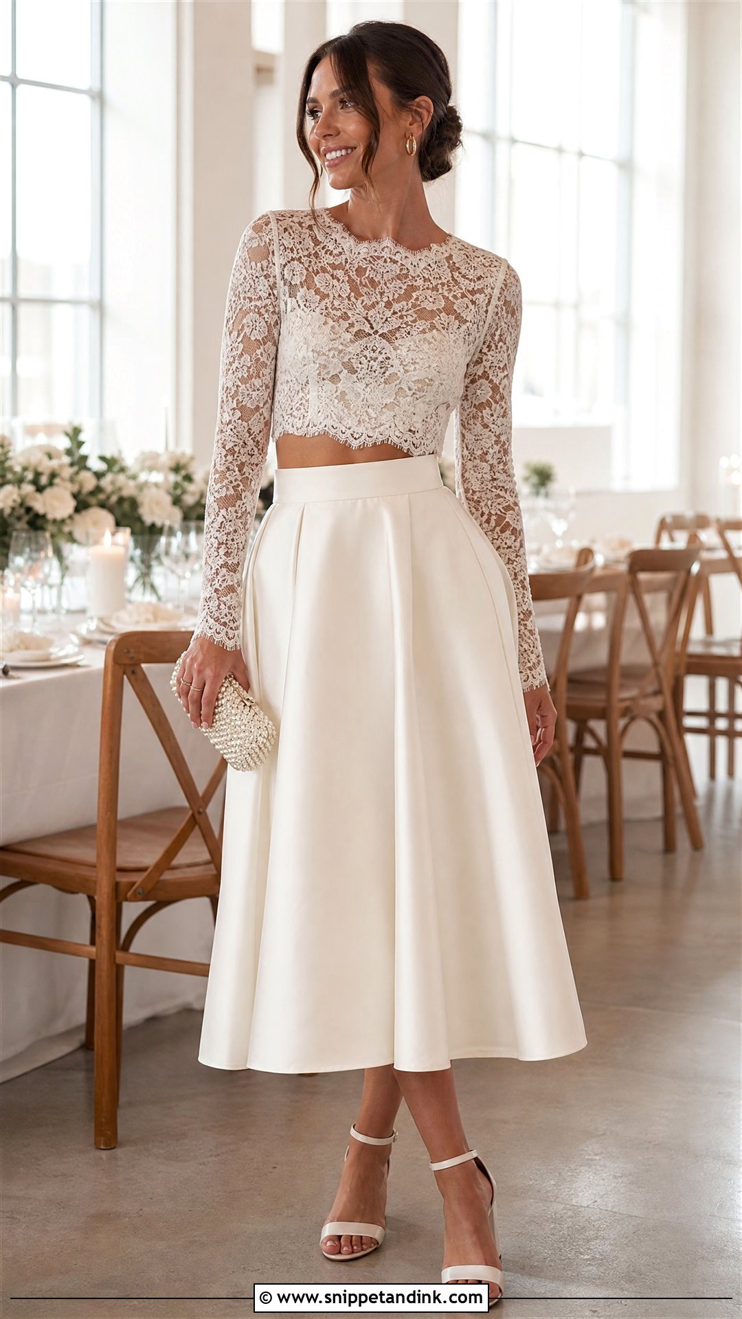 Two Piece Wedding Dress - Snippet and Ink - 20 Wedding Dress Dance Ideas