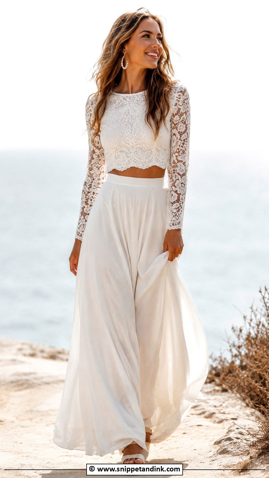 Two Piece Wedding Dress - Snippet and Ink - 30 70s Wedding Dress Ideas