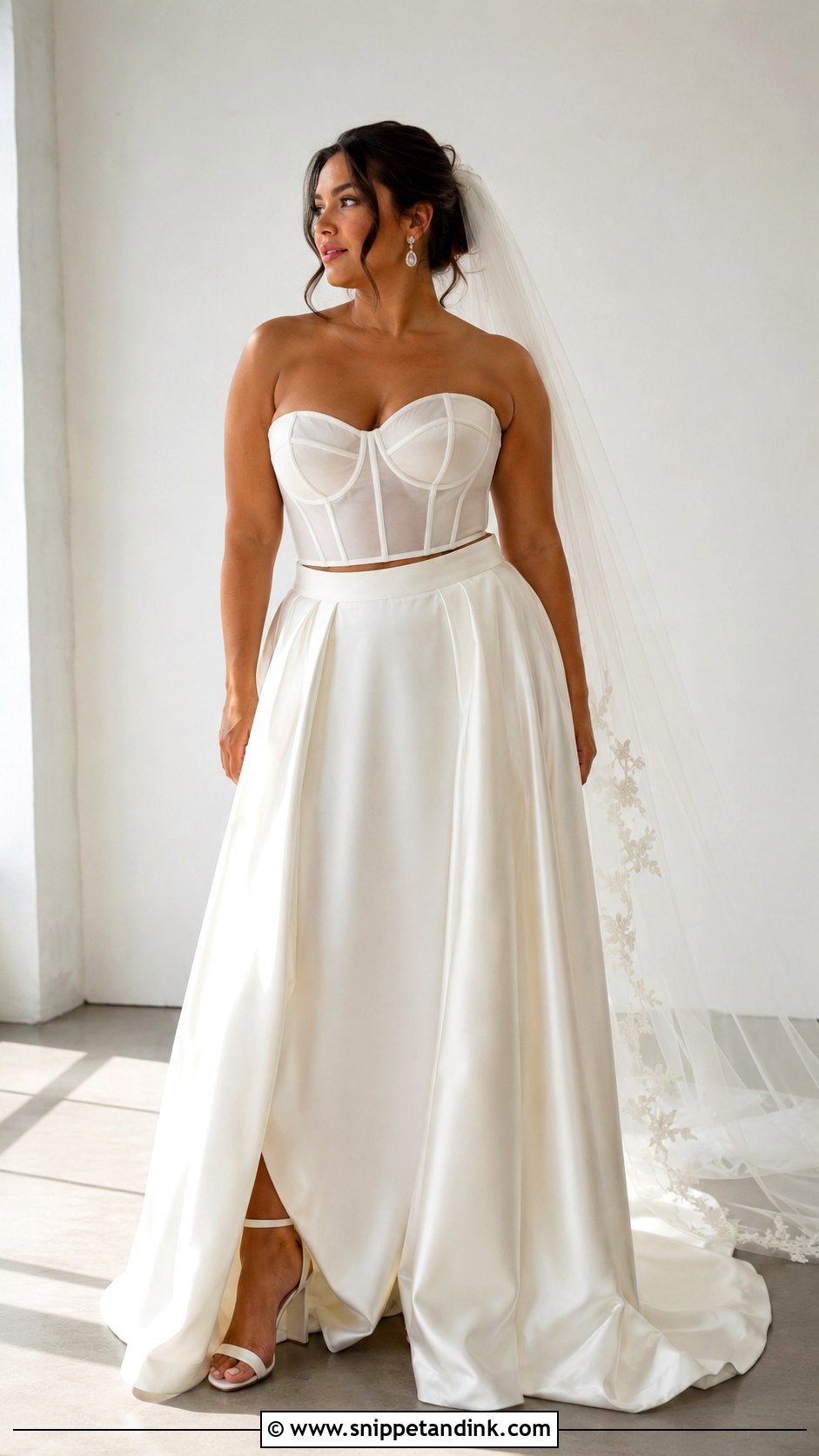 Two Piece Wedding Dress For Curvy Brides - Snippet and Ink - 30 Wedding Dresses for Curvy Brides