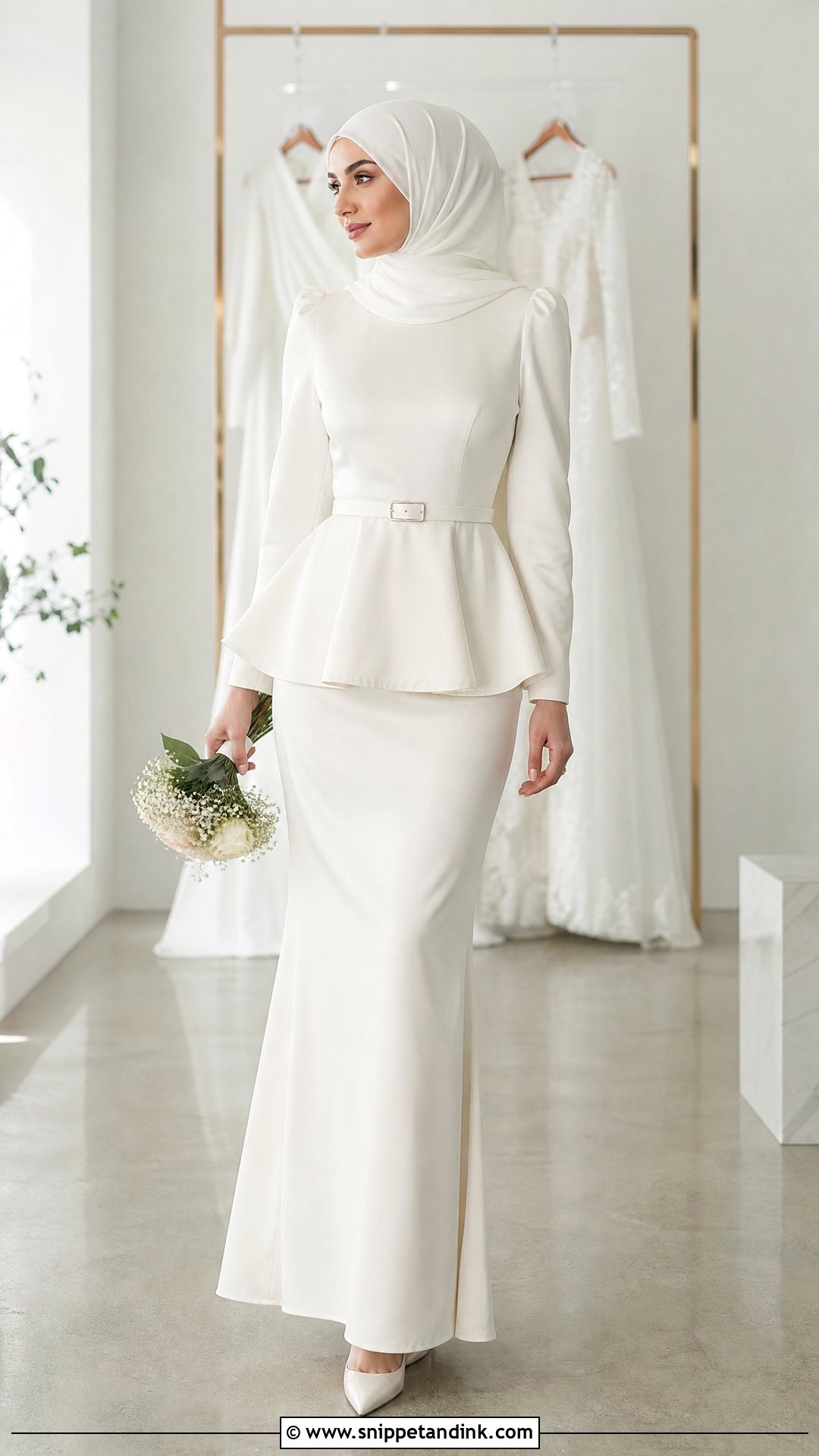 Two Piece Wedding Dress Hijab - Snippet and Ink - 25 Simple Wedding Dress Hijab Ideas