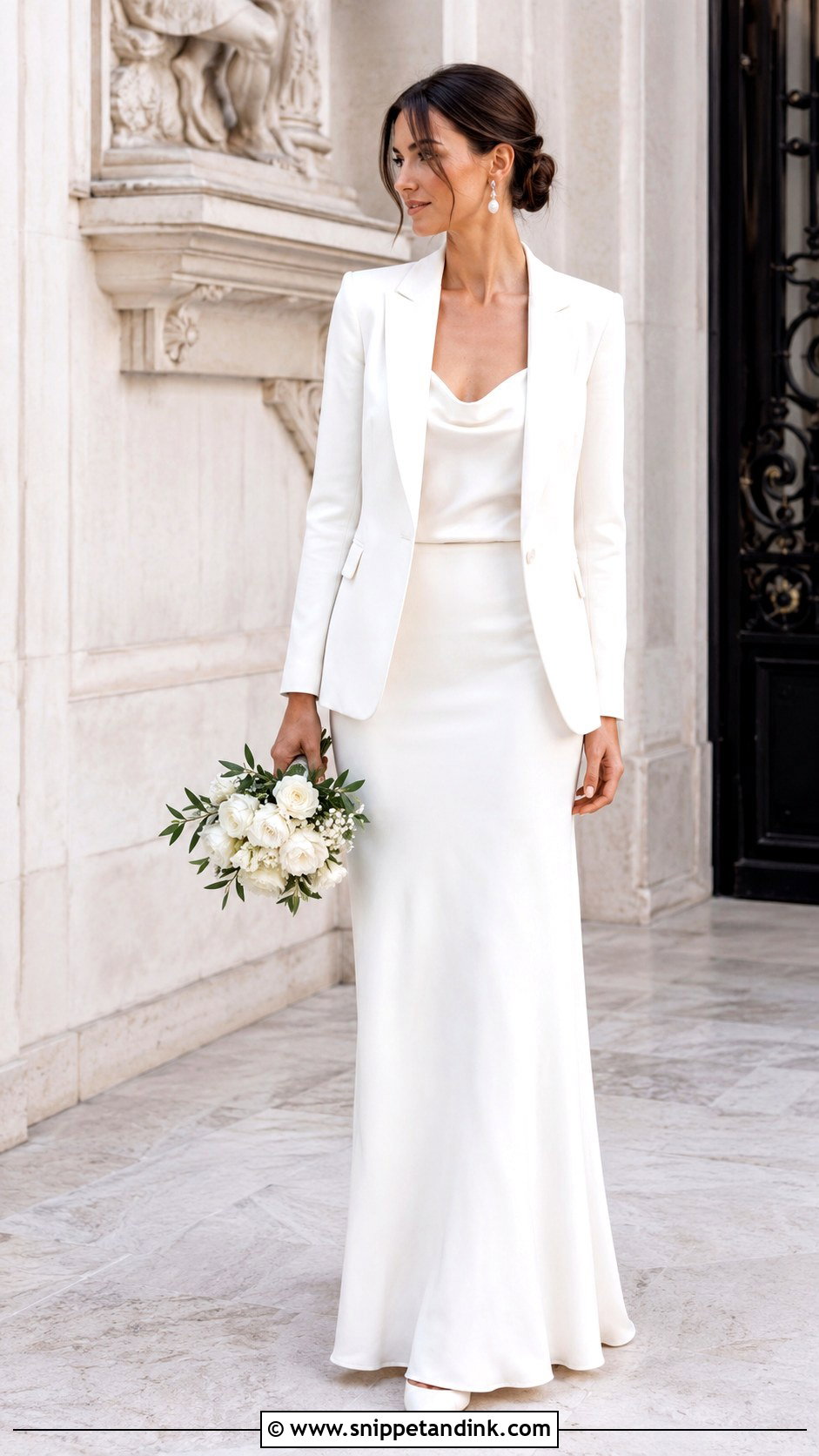 Two Piece Wedding Dress With Blazer Top - Snippet and Ink - 25 Zweiteiler Hochzeitskleid Ideas
