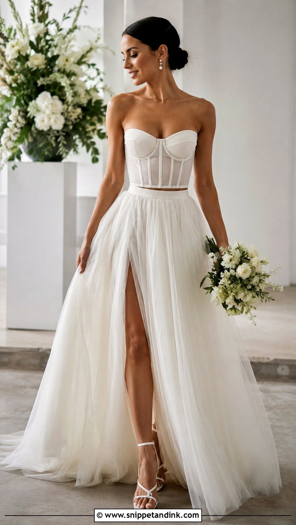 Two Piece Wedding Dress With Corset Top - Snippet and Ink - 25 Zweiteiler Hochzeitskleid Ideas
