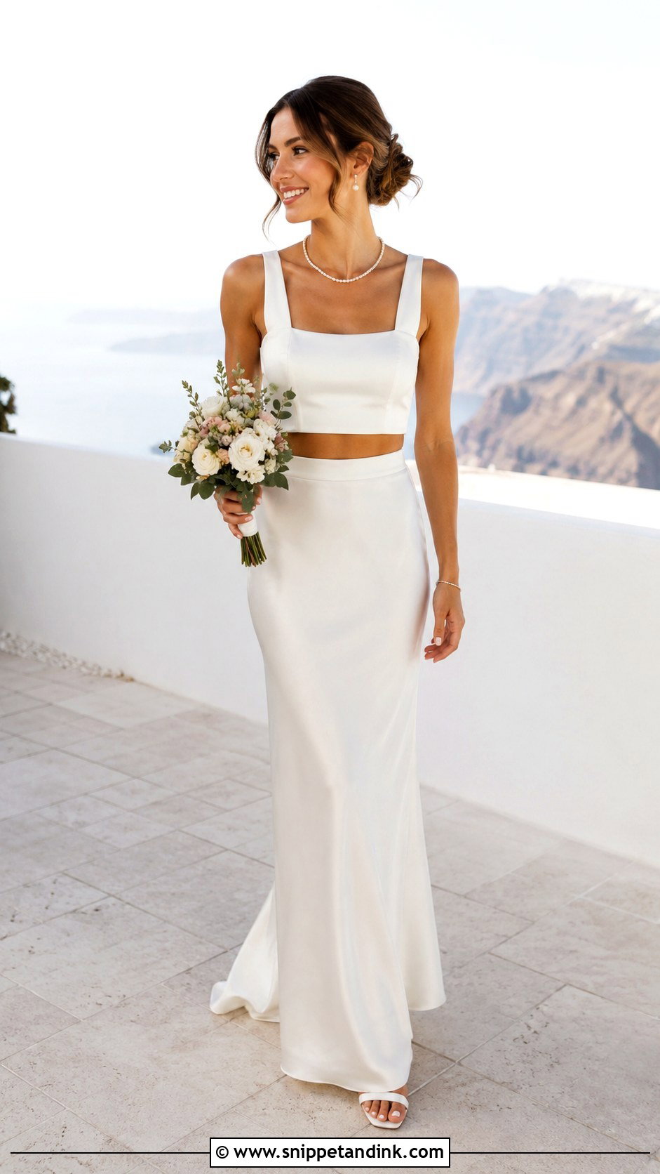 Two Piece Wedding Dress With Crop Top - Snippet and Ink - 25 Zweiteiler Hochzeitskleid Ideas