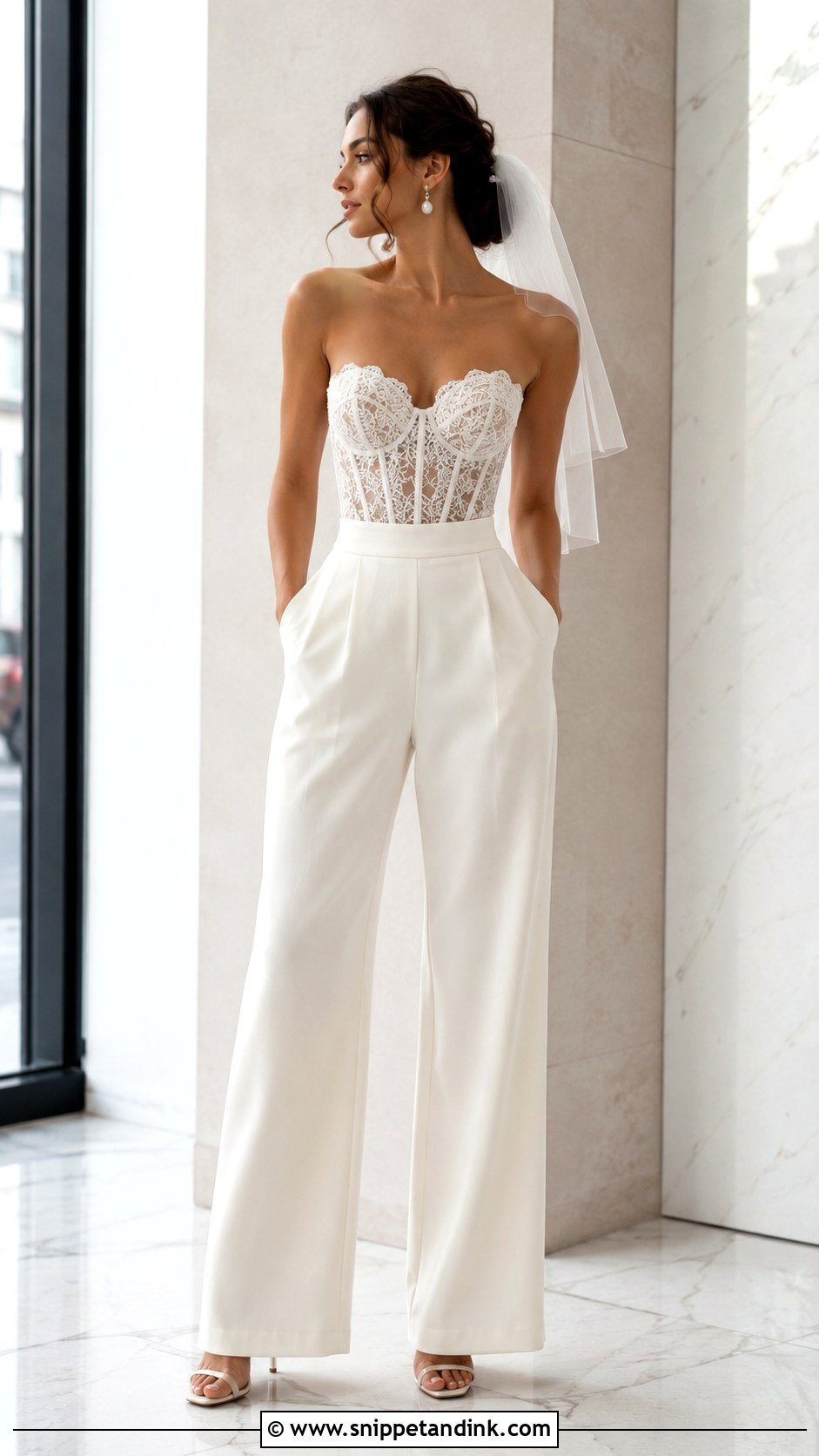 Two Piece Wedding Dress With Pants - Snippet and Ink - 25 Zweiteiler Hochzeitskleid Ideas