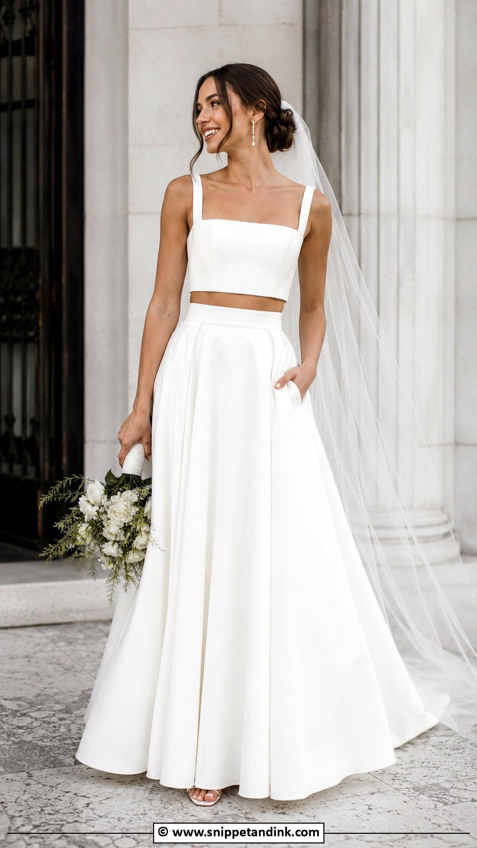Two Piece Wedding Dress With Straps - Snippet and Ink - 25 Wedding Dresses with Straps