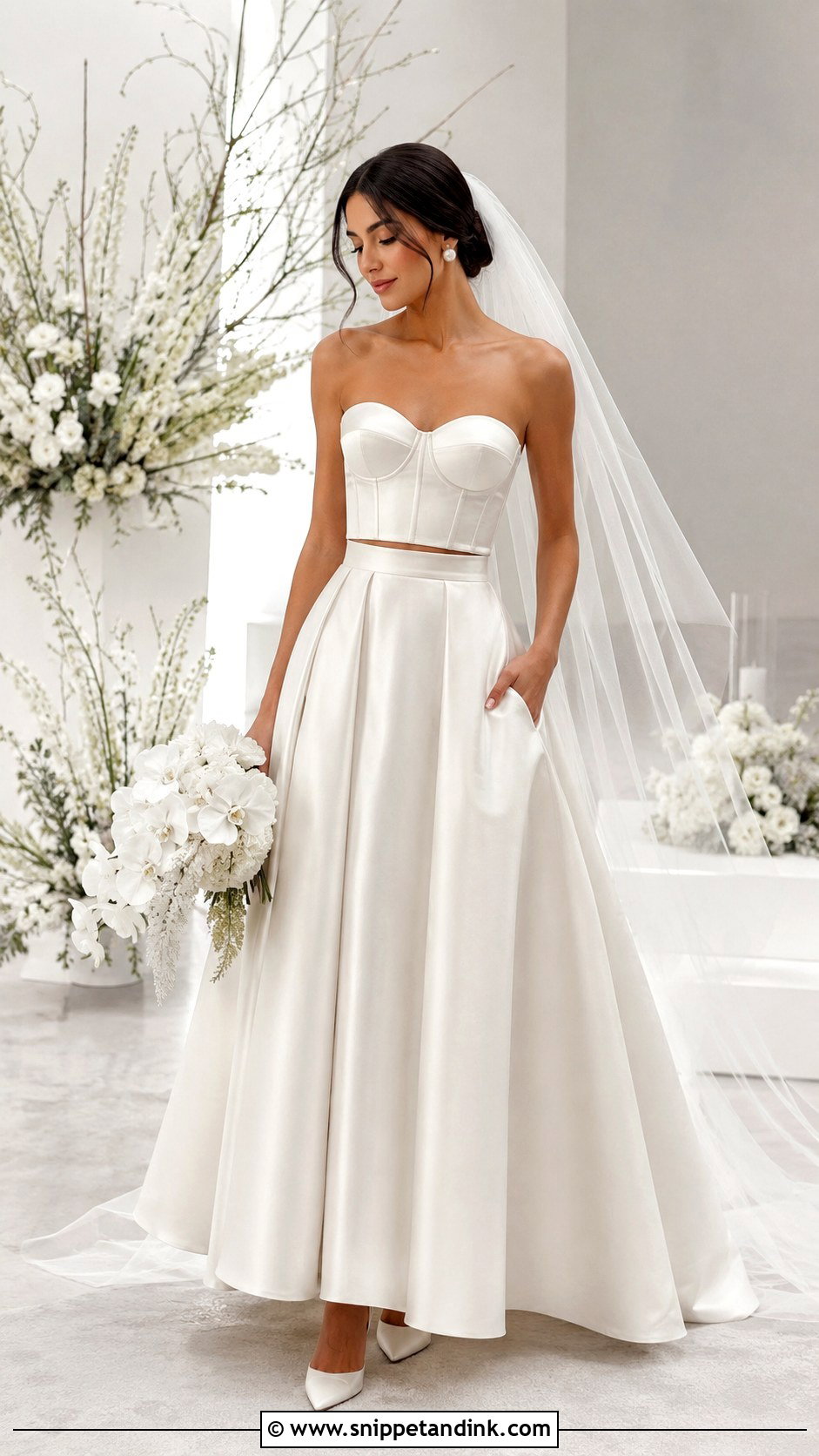 Two Piece Wedding Dress with Pockets - Snippet and Ink - 20 Wedding Dress with Pockets Ideas