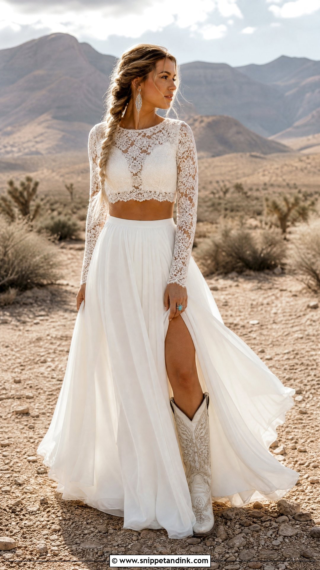 Two Piece Western Wedding Dress - Snippet and Ink - 20 Western Style Wedding Dresses