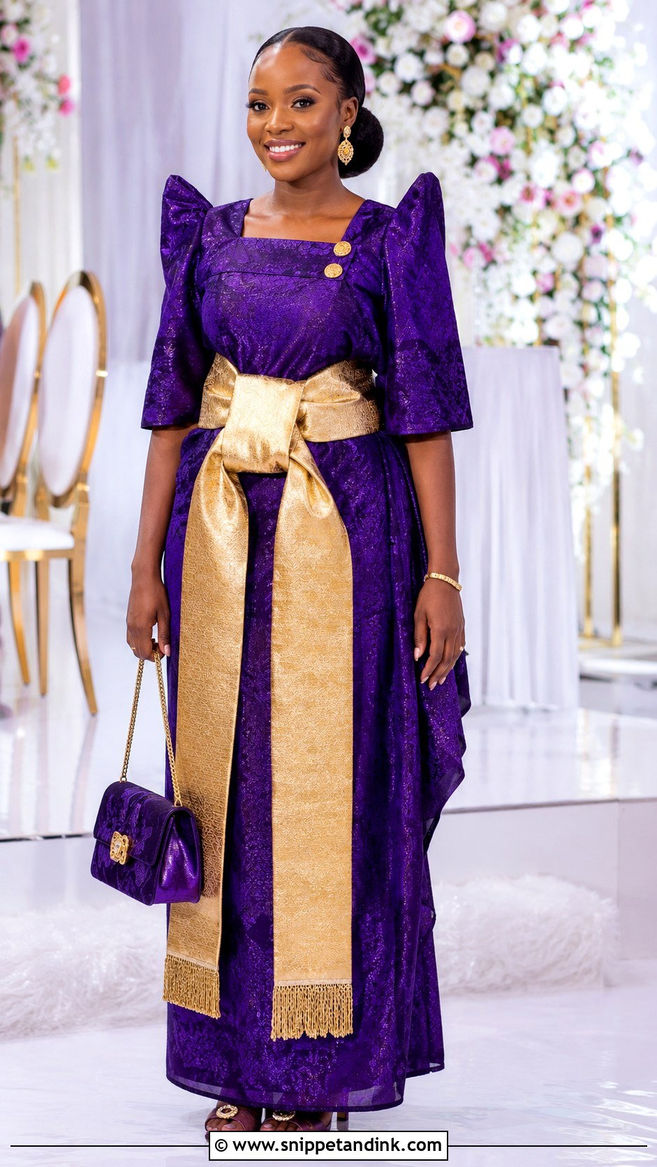 Ugandan Gomesi Wedding Outfit - Snippet and Ink - 20 Traditional Wedding Outfits for Ladies