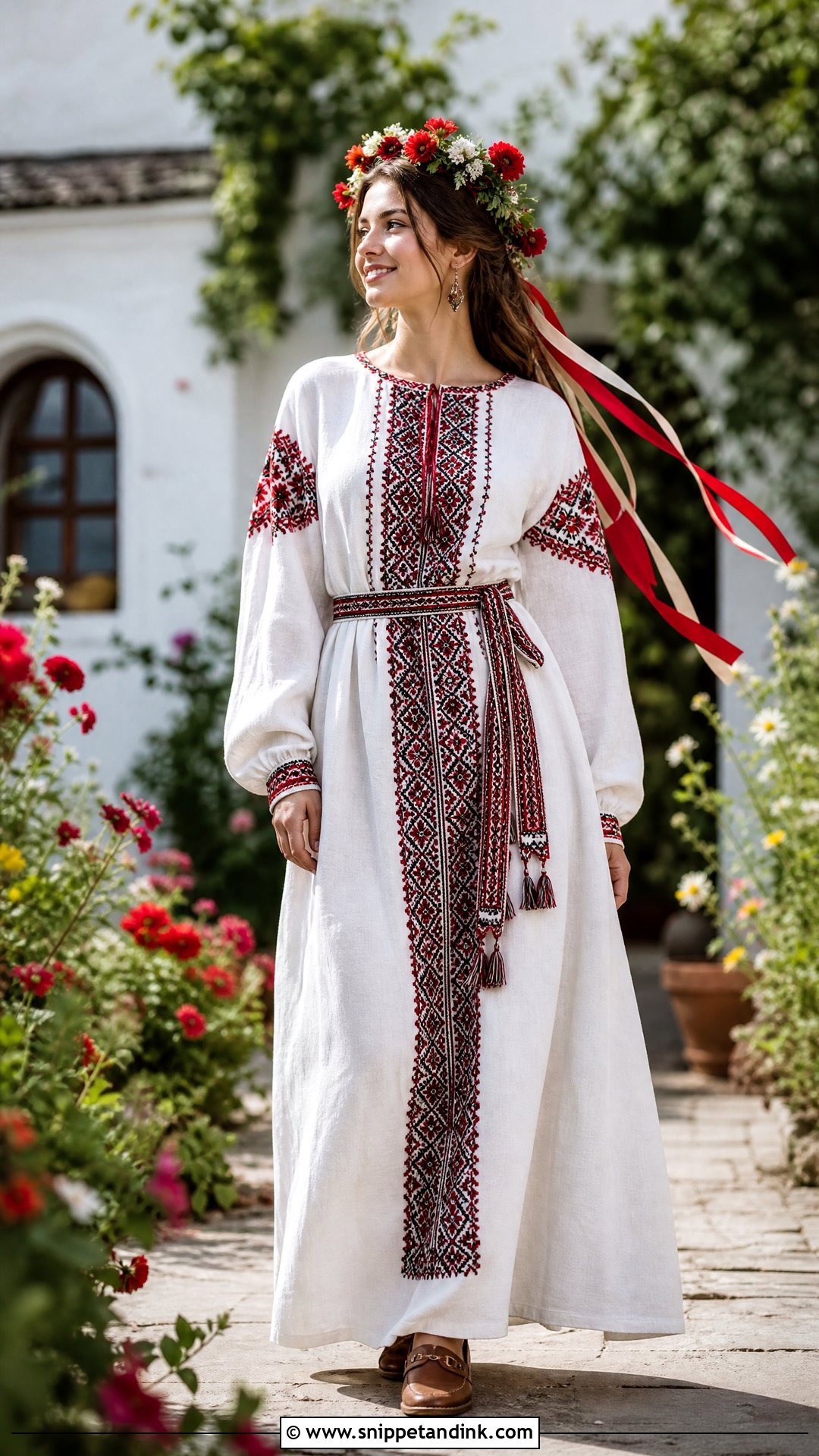 Ukrainian Embroidered Bridal Dress - Snippet and Ink - 20 Traditional Wedding Dress for Bride Ideas
