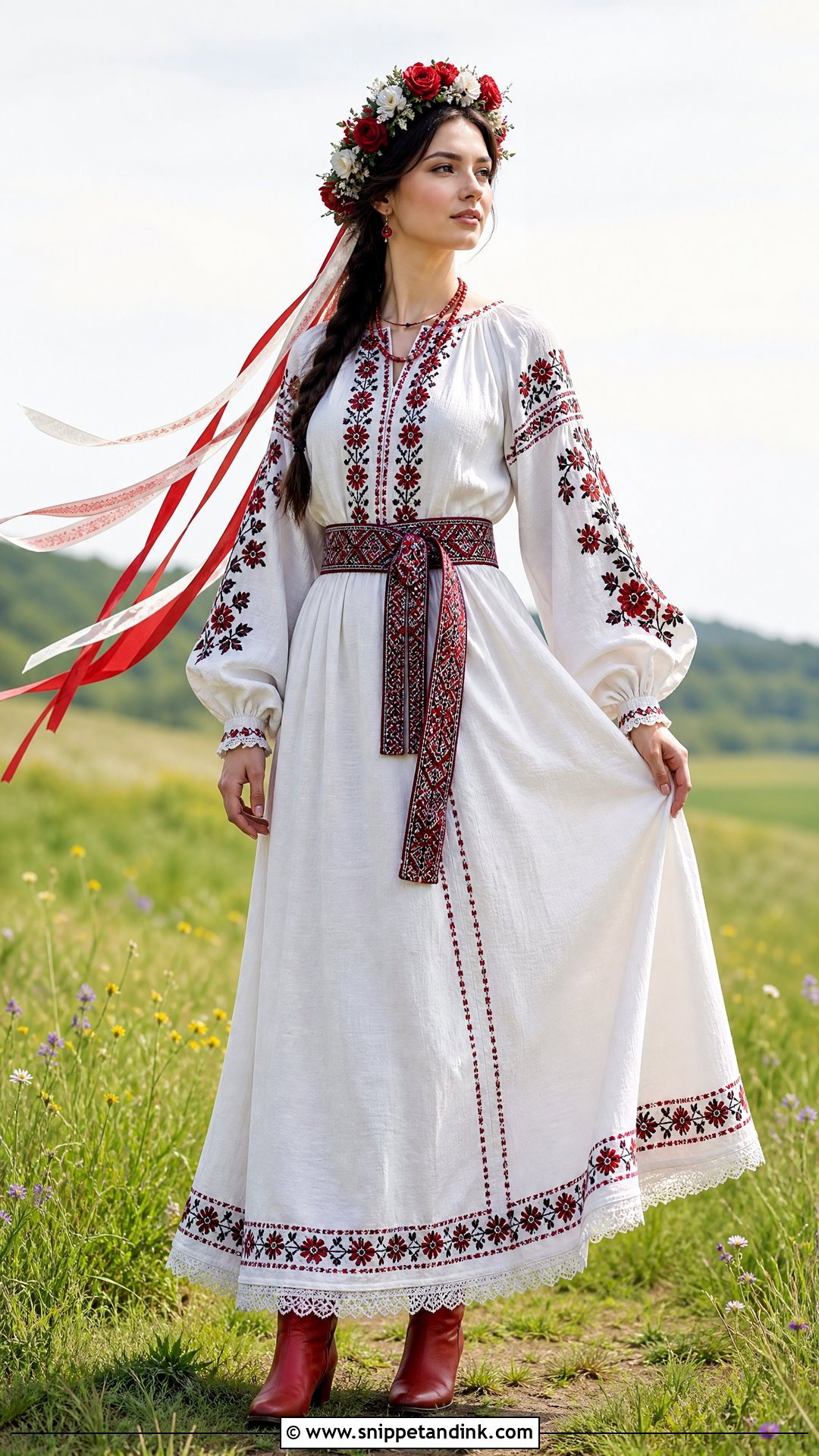Ukrainian Vyshyvanka Bridal Dress - Snippet and Ink - 20 Traditional Bridal Dresses