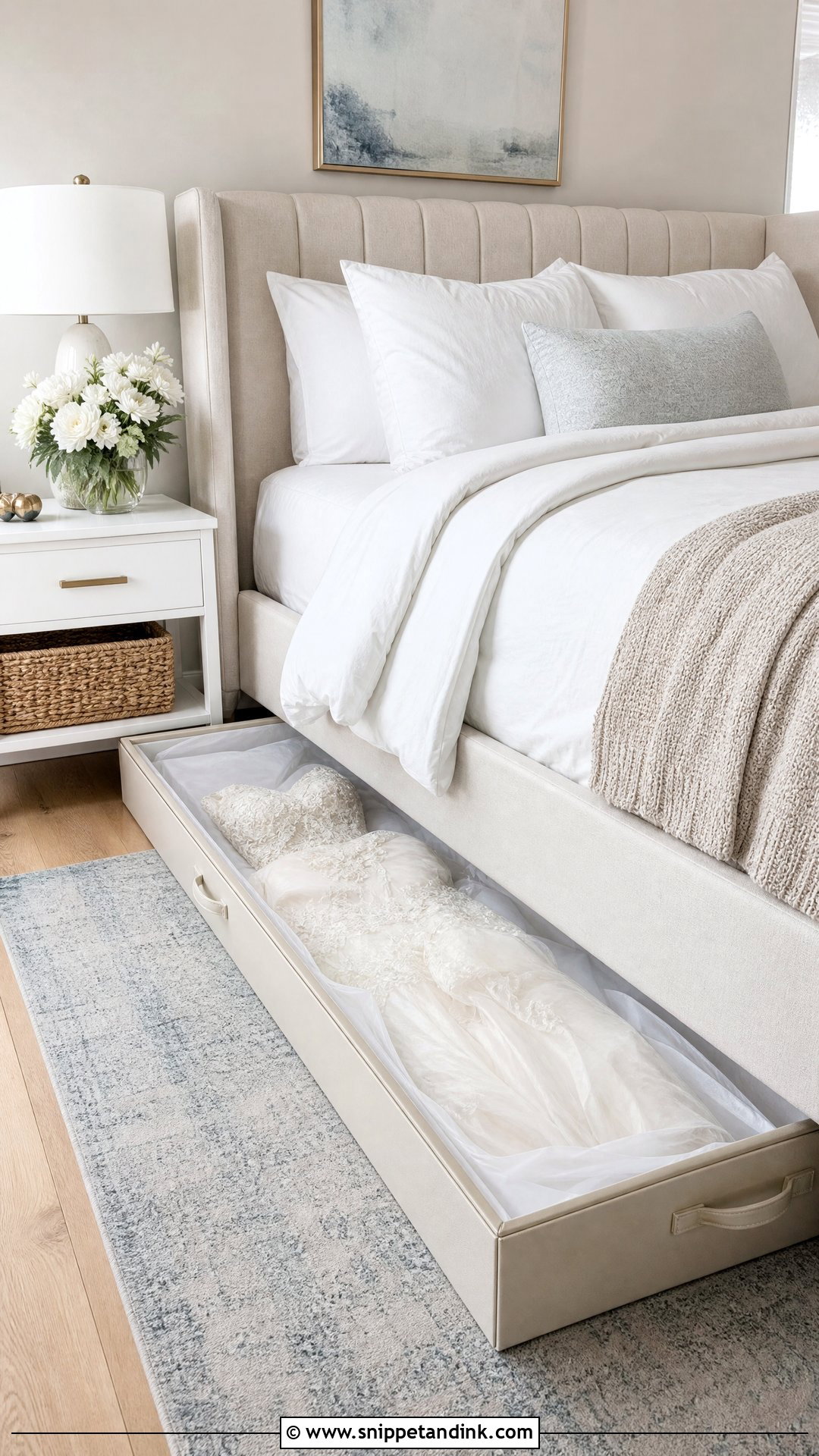 Under Bed Wedding Dress Storage Box - Snippet and Ink - 20 Wedding Dress Box Ideas