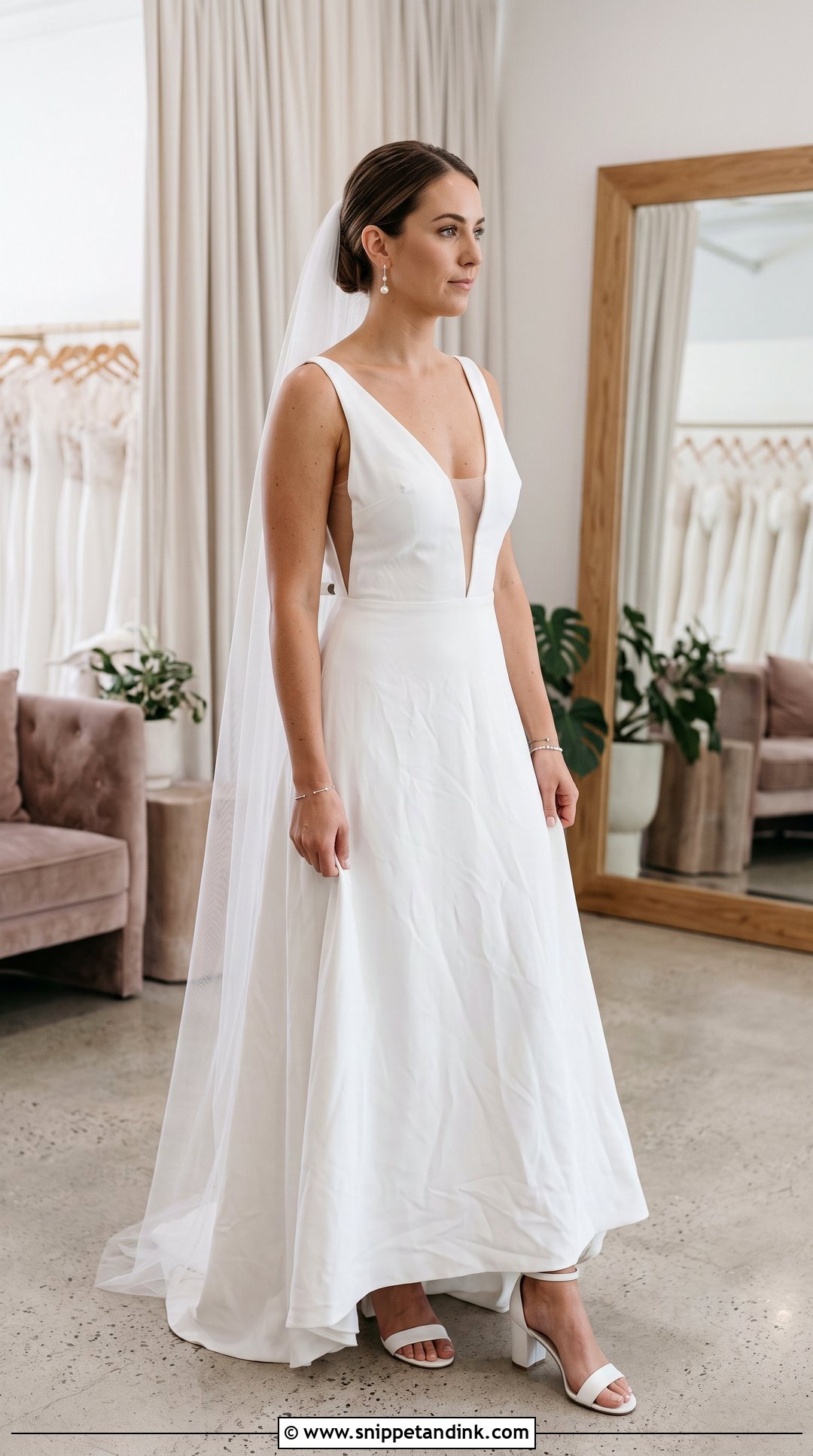 Unsupported Plunging Wedding Dress - Snippet and Ink - 20 Horrible Wedding Dress Ideas