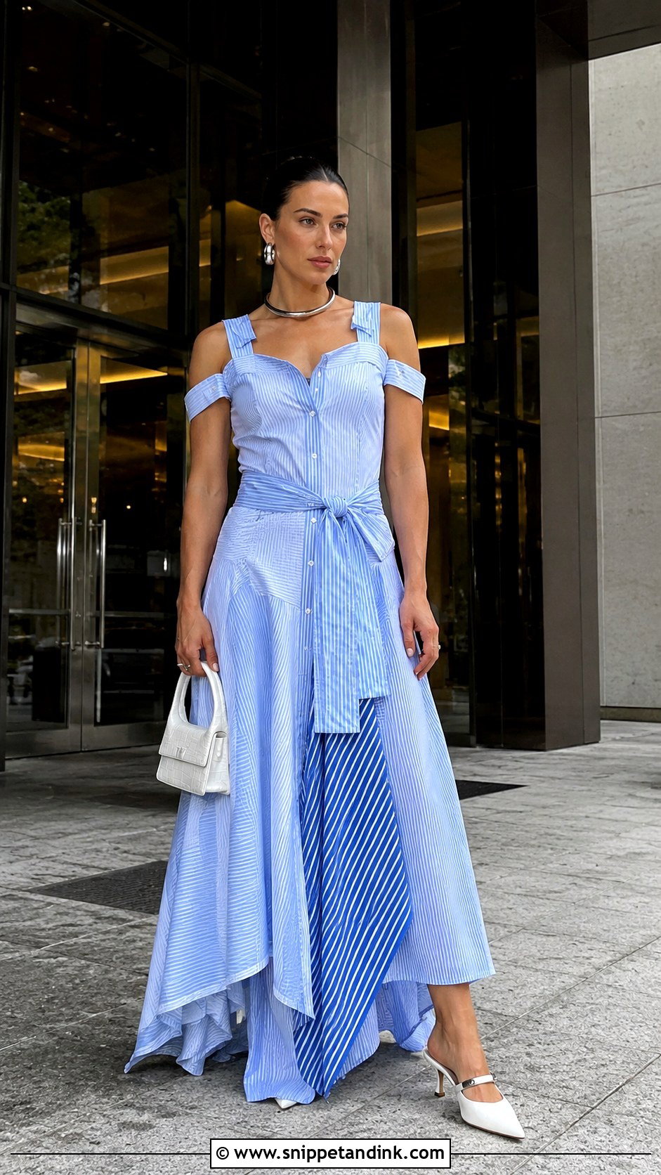 Upcycled Button Down Shirt Gown - Snippet and Ink - 20 Eco Friendly Recycled Gown Ideas