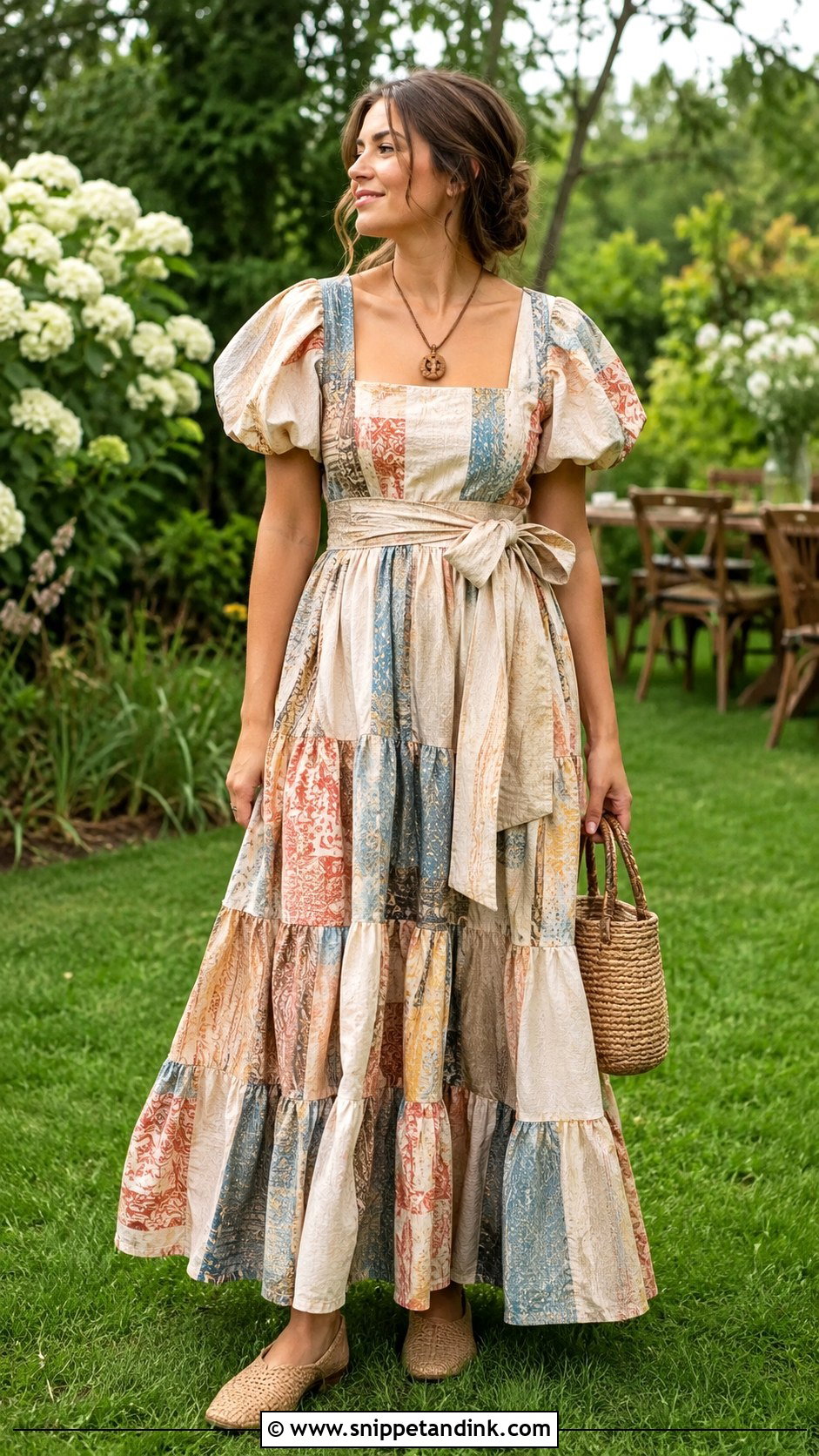 Upcycled Feed Sack Prairie Gown - Snippet and Ink - 20 Eco Friendly Recycled Gown Ideas