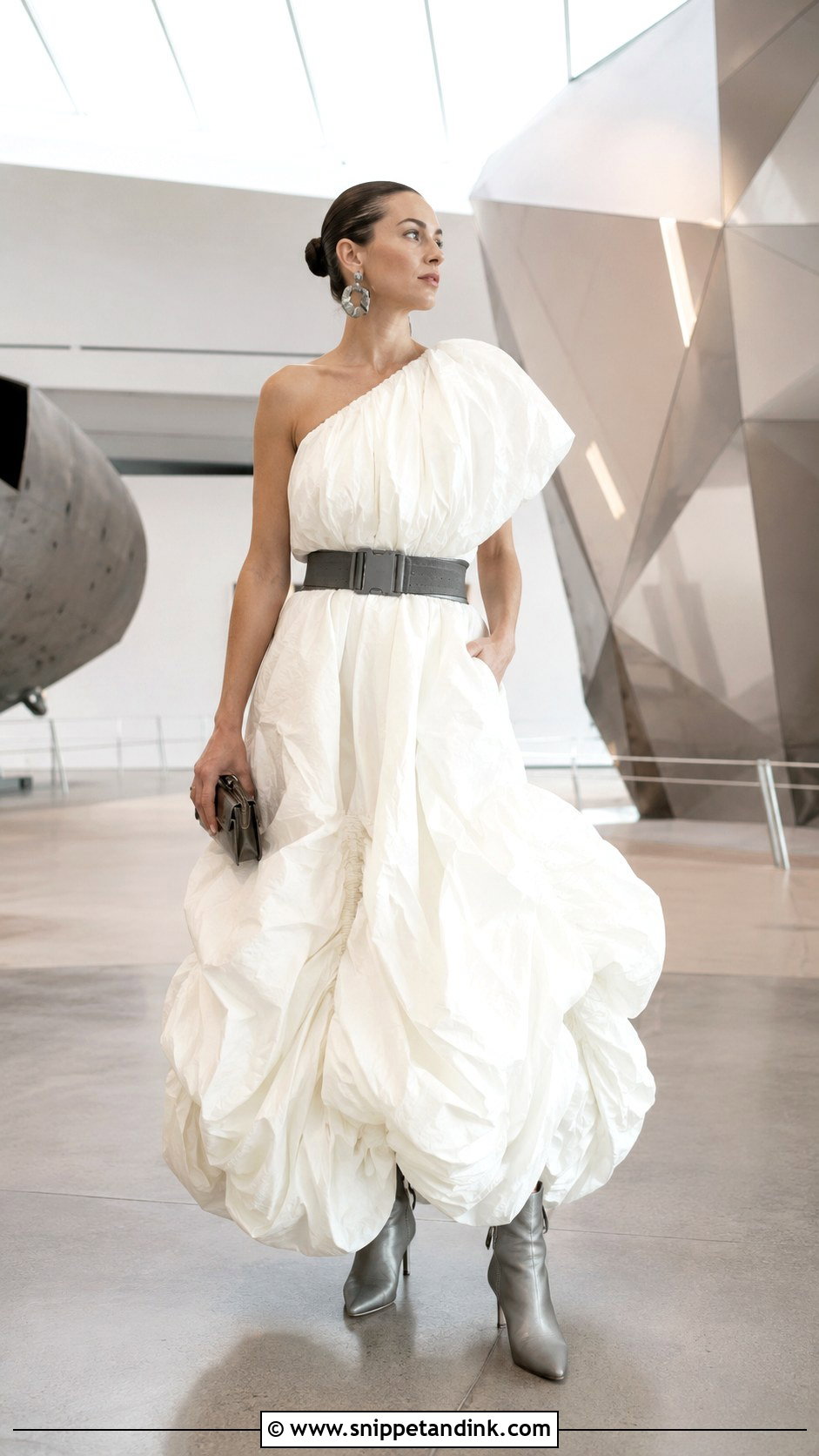 Upcycled Parachute Fabric Gown - Snippet and Ink - 20 Eco Friendly Recycled Gown Ideas