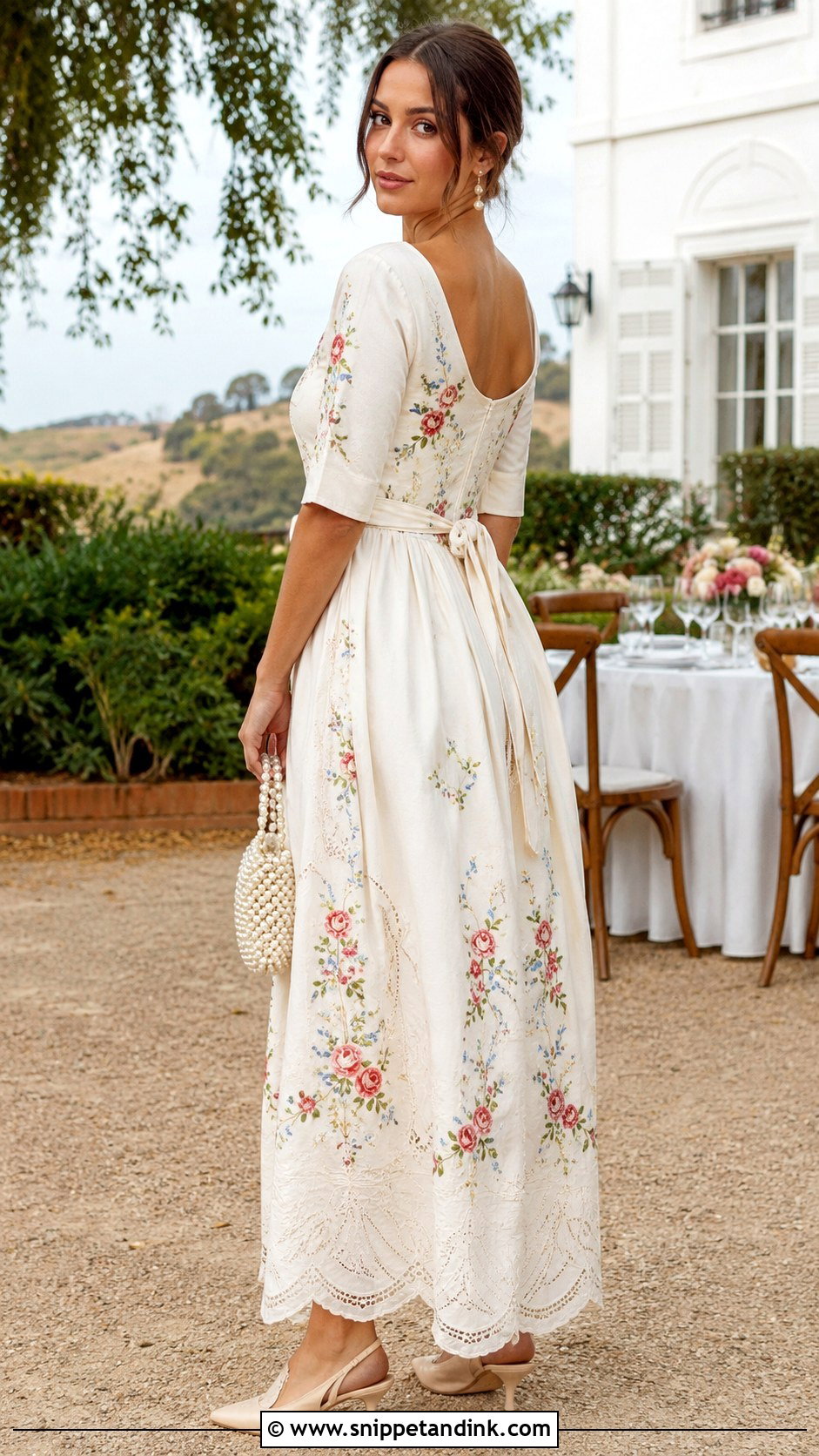 Upcycled Tablecloth Embroidered Gown - Snippet and Ink - 20 Eco Friendly Recycled Gown Ideas