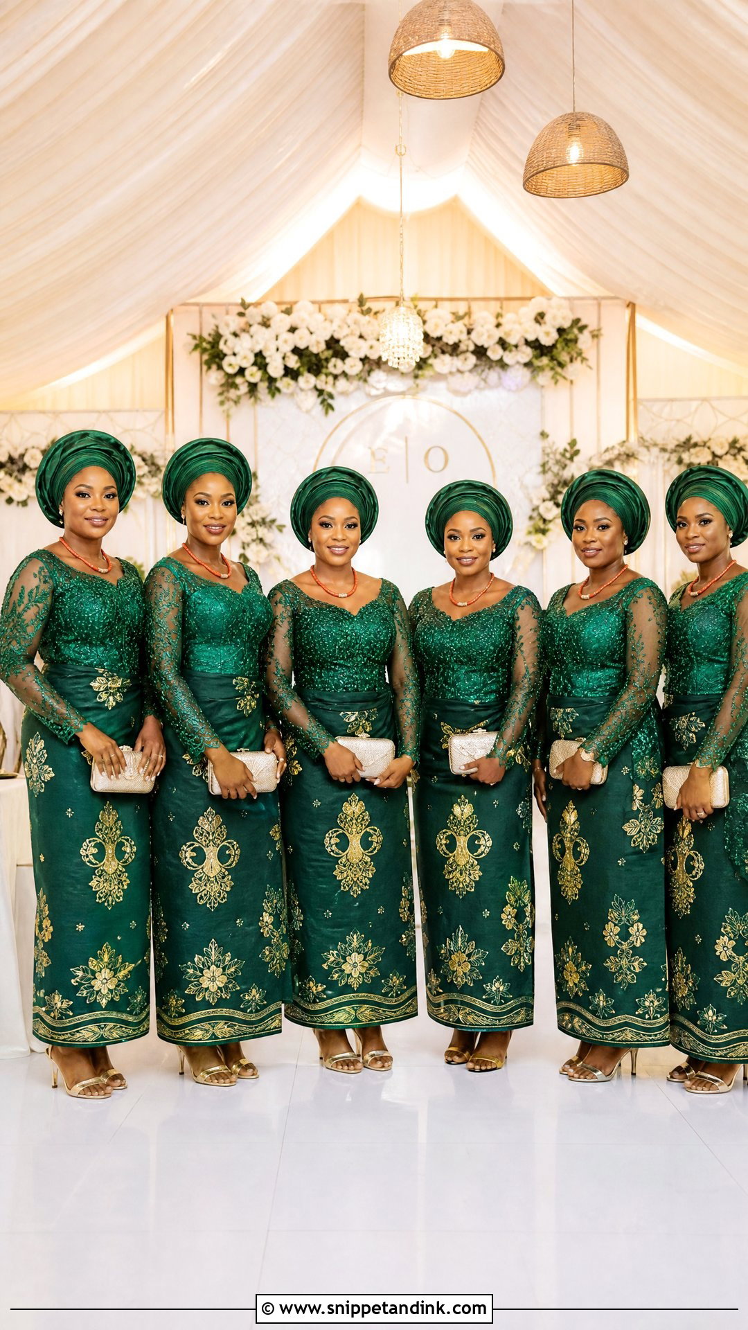 Urhobo Bridesmaid Matching Wrapper Outfit - Snippet and Ink - 25 Urhobo Traditional Wedding Attire Ideas
