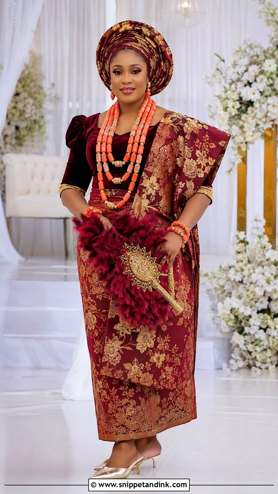 Urhobo Double Wrapper Bridal Outfit - Snippet and Ink - 20 Bridal Traditional Dresses Nigeria