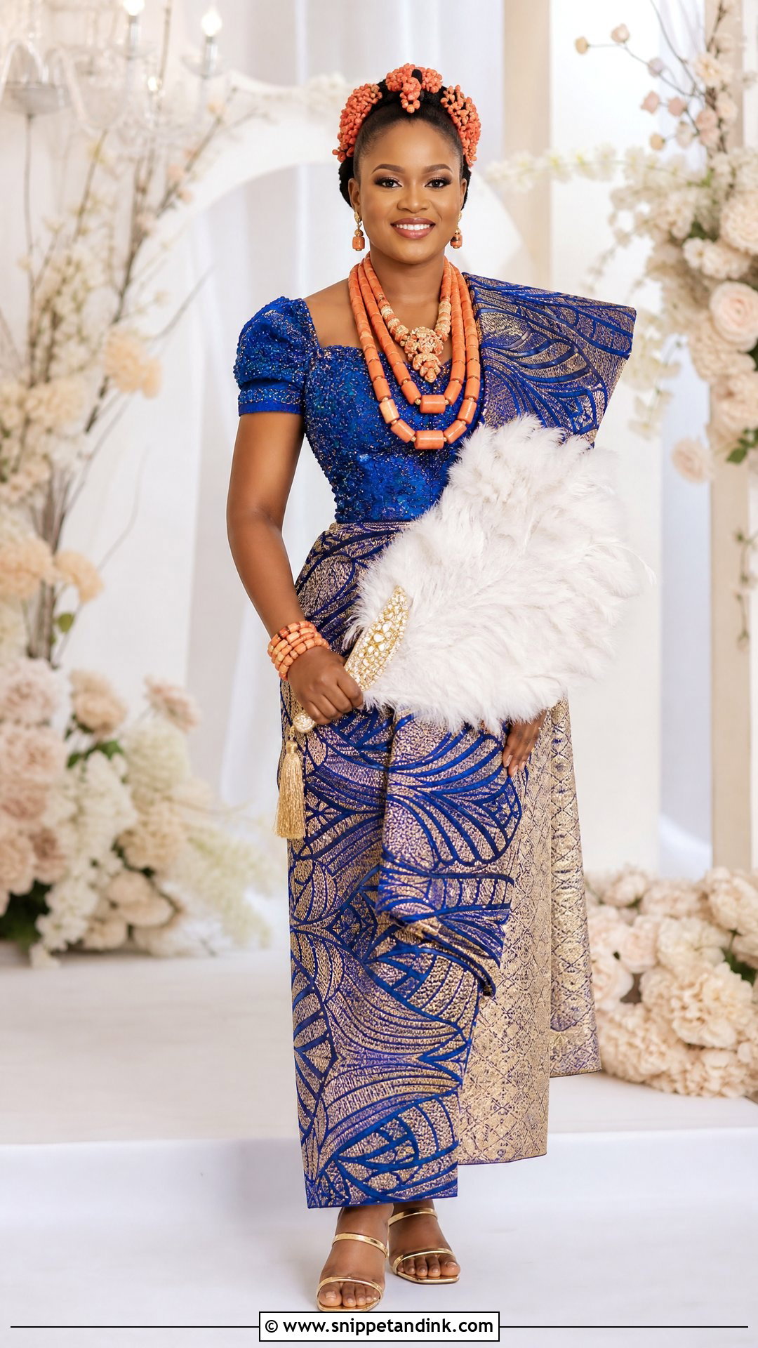 Urhobo George Wrapper Wedding Outfit - Snippet and Ink - 20 Nigerian Wedding Outfits