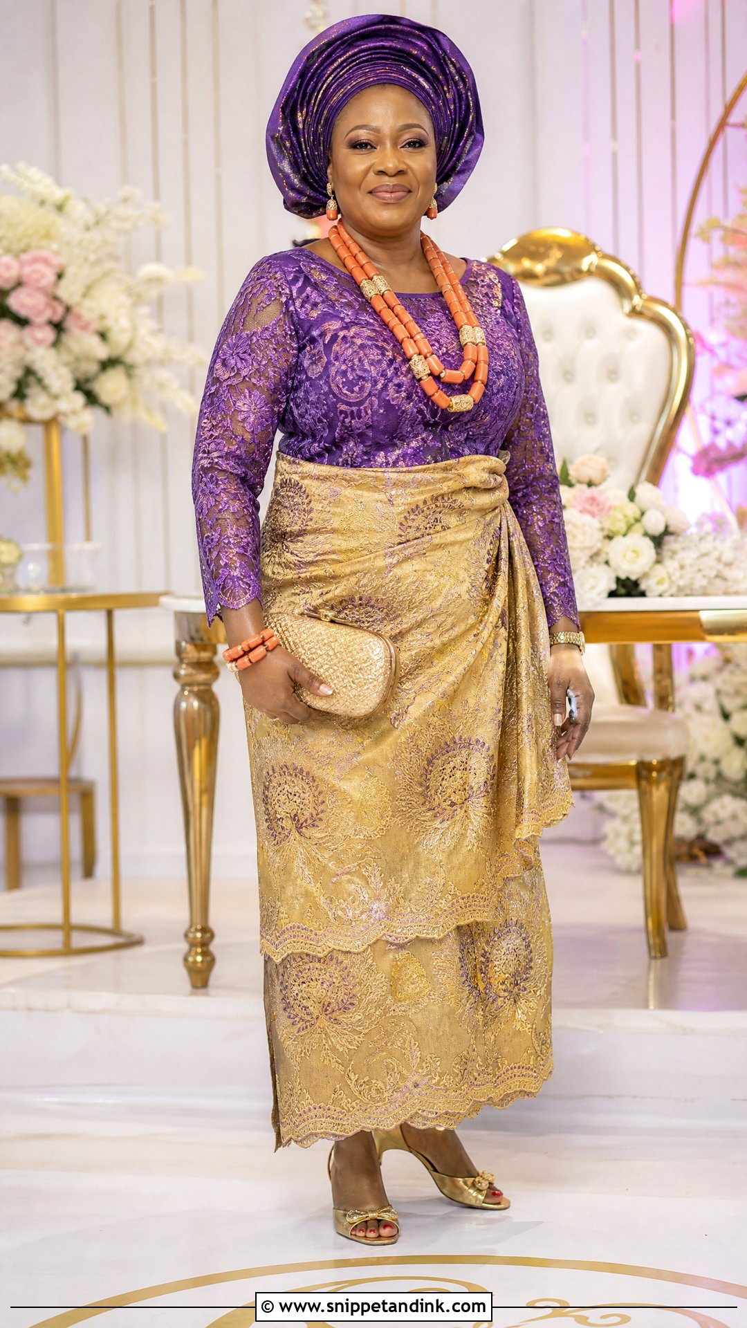 Urhobo Mother Of The Bride Wrapper Outfit - Snippet and Ink - 25 Urhobo Traditional Wedding Attire Ideas