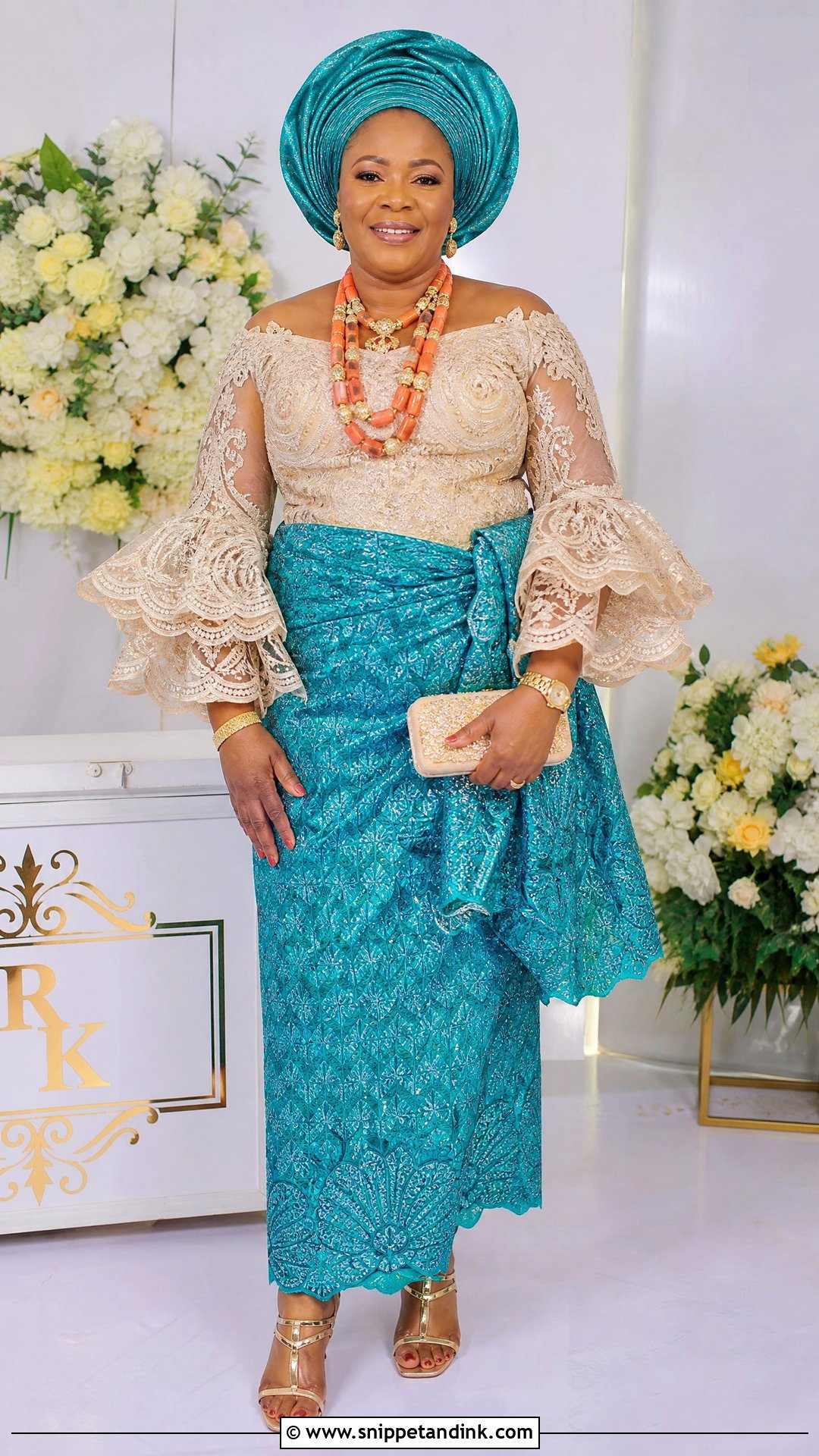 Urhobo Mother Of The Groom Lace Outfit - Snippet and Ink - 25 Urhobo Traditional Wedding Attire Ideas