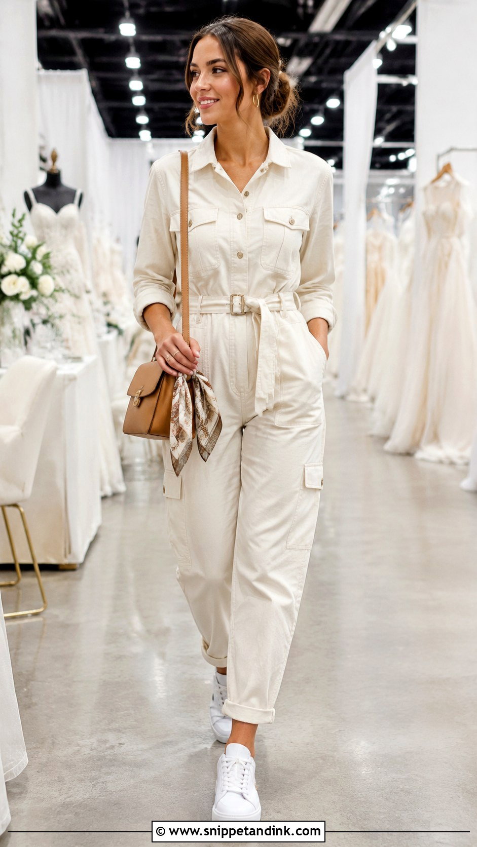 Utility Jumpsuit Bridal Expo Outfit - Snippet and Ink - 20 Bridal Expo Outfit Ideas