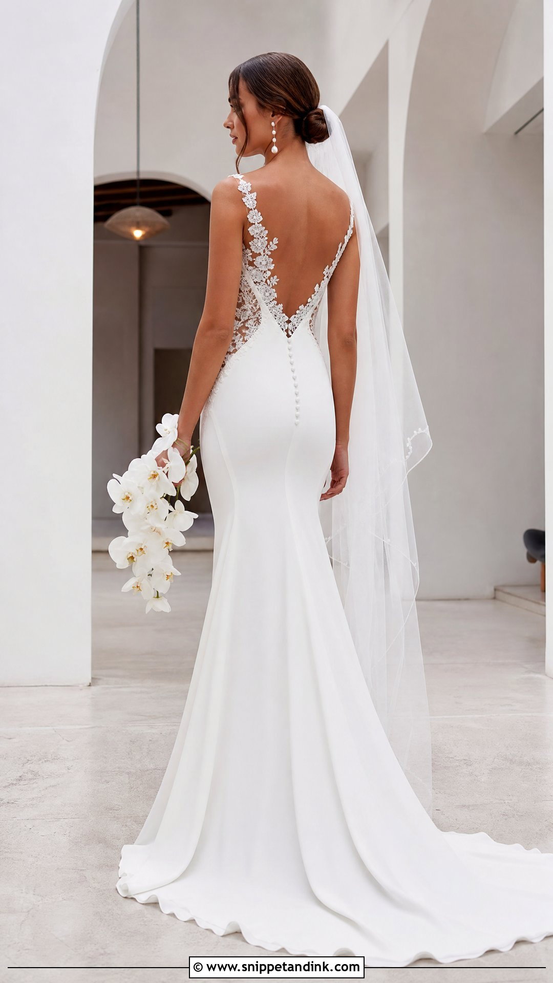 V Back Illusion Wedding Dress - Snippet and Ink - 20 Illusion Back Wedding Dress Ideas