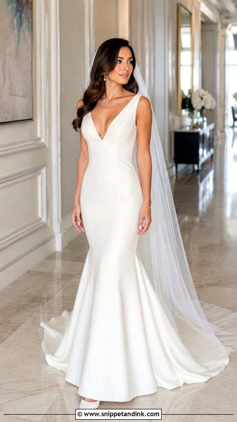 V Cut Mermaid Wedding Dress - Snippet and Ink - 20 V Cut Wedding Dress Ideas