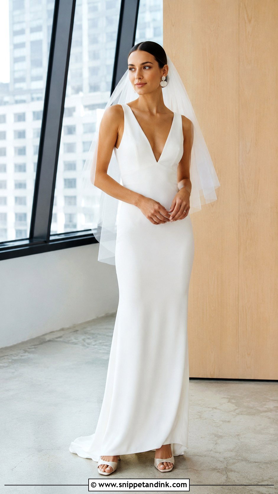 V Cut Sheath Wedding Dress - Snippet and Ink - 20 V Cut Wedding Dress Ideas